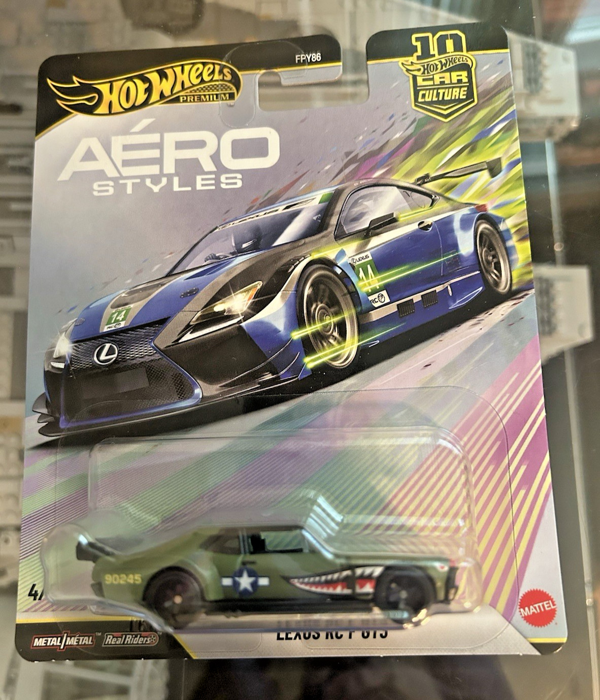Hot Wheels Custom ’70 Chevy Nova Error Lexus RC GT3 Card Car Culture Aero Style