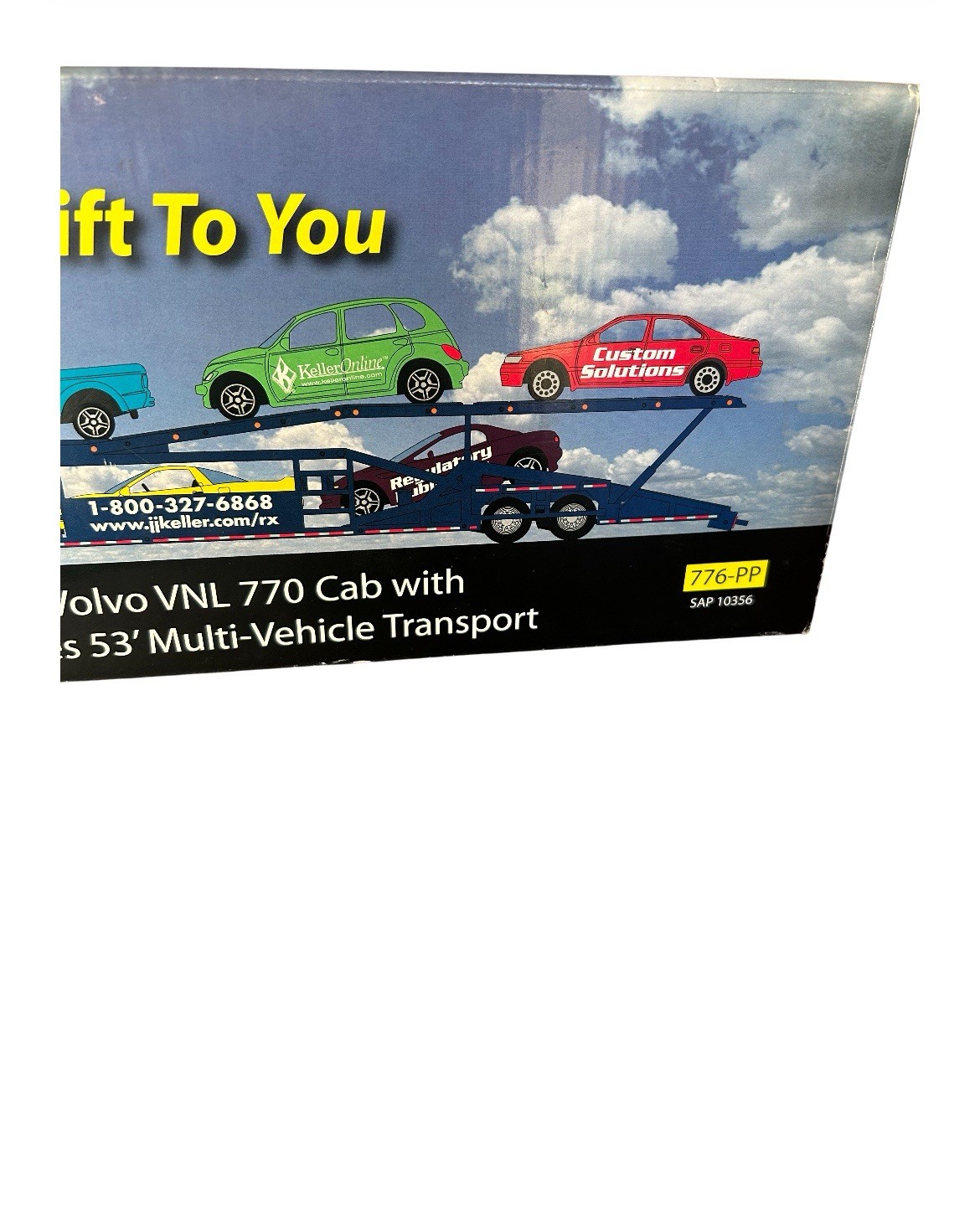 SpecCast J.J. Keller 1:64 Volvo VNL 770 Cab, Miller Multi Vehicle Transport READ