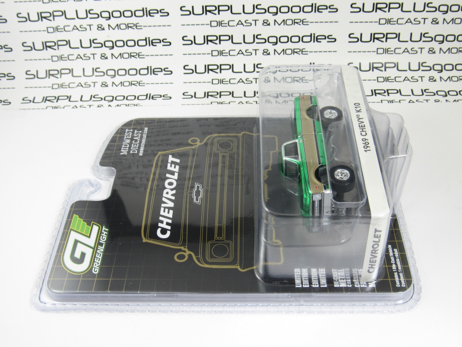 2026 Greenlight MidWest Diecast Exclusve 1969 CHEVROLET K10 Green Machine CHROME