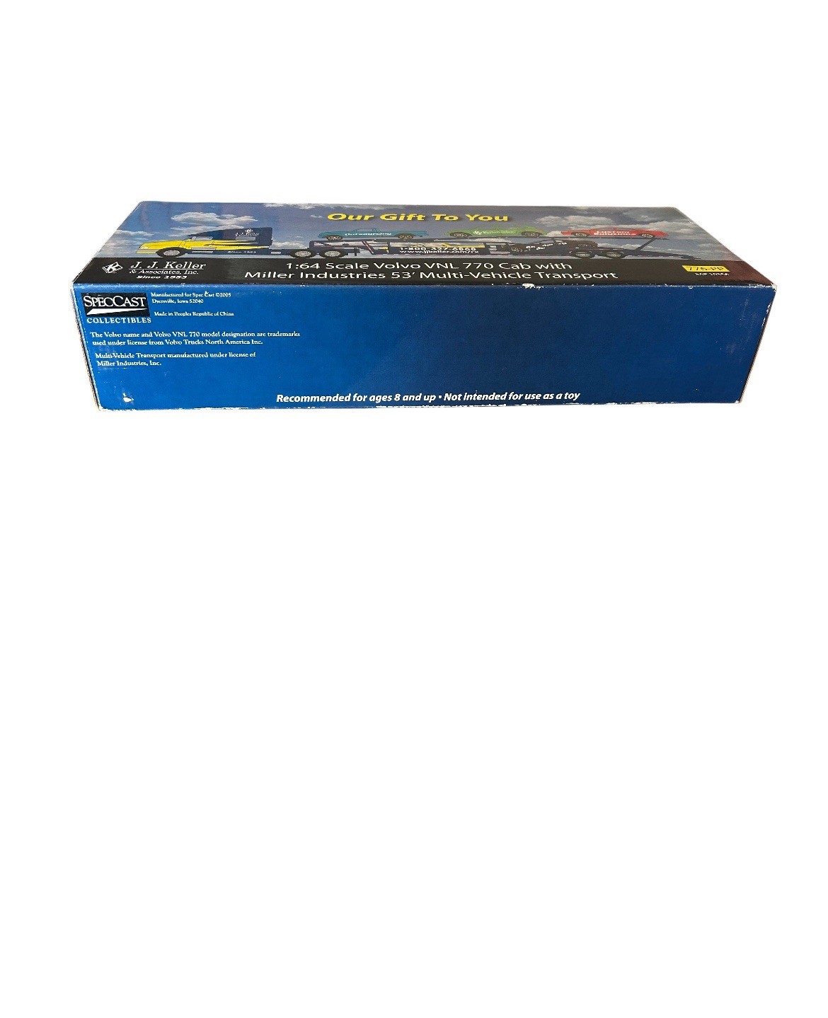 SpecCast J.J. Keller 1:64 Volvo VNL 770 Cab, Miller Multi Vehicle Transport READ
