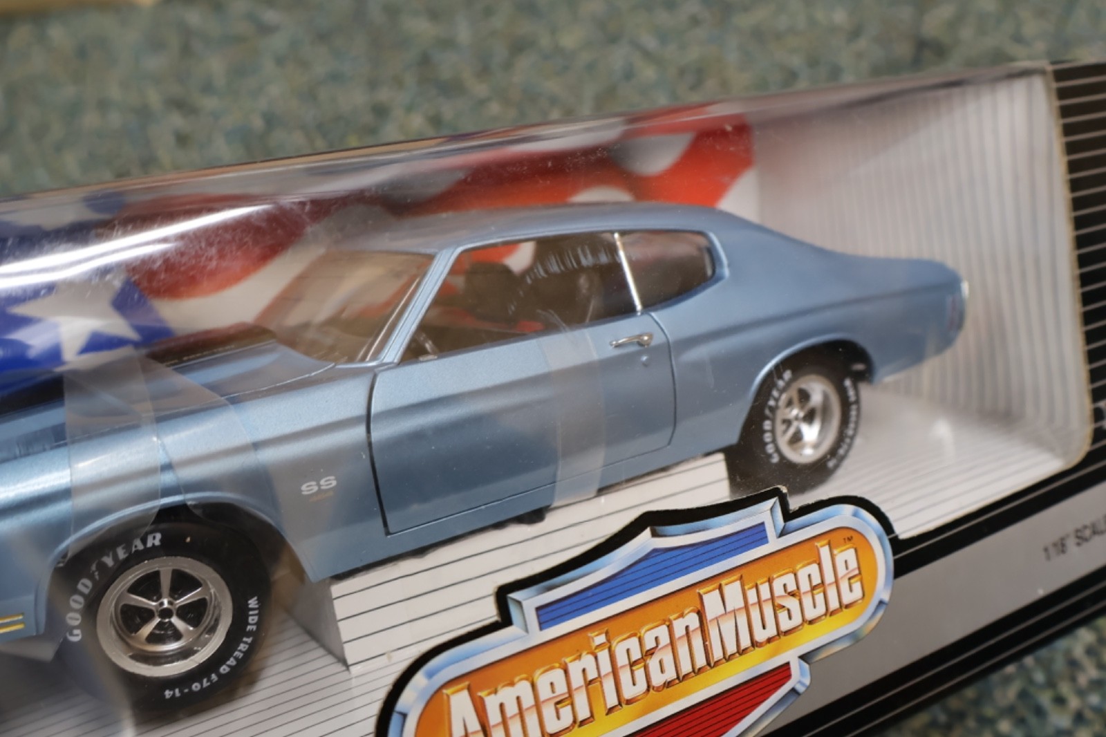 1/18 ERTL American Muscle 1970 Chevy Chevelle SS 454 LS6 in Light Blue