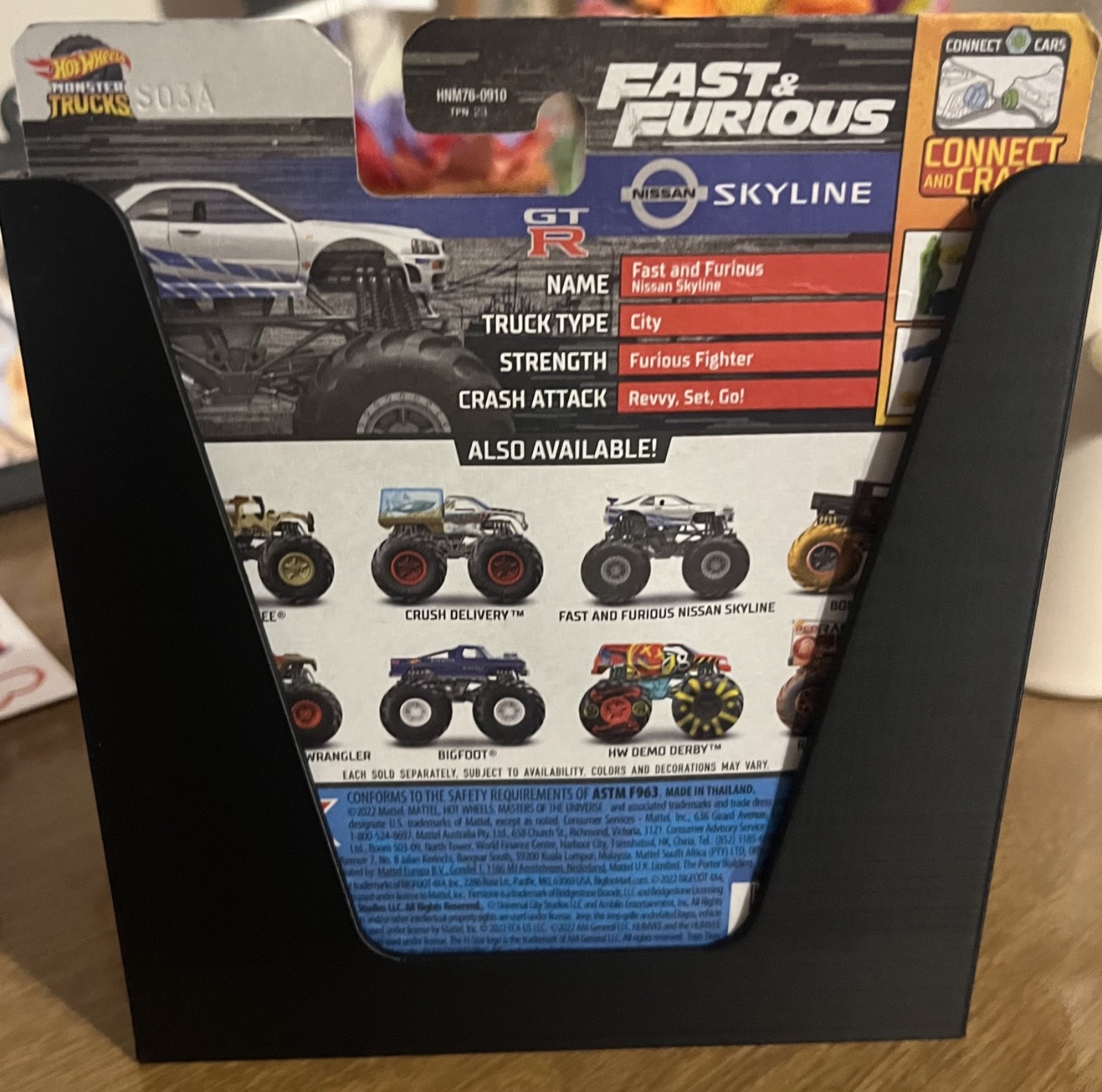 Hot Wheels Nissan Skyline GT-R Fast & Furious Monster Truck 1/64 New WITH Stand
