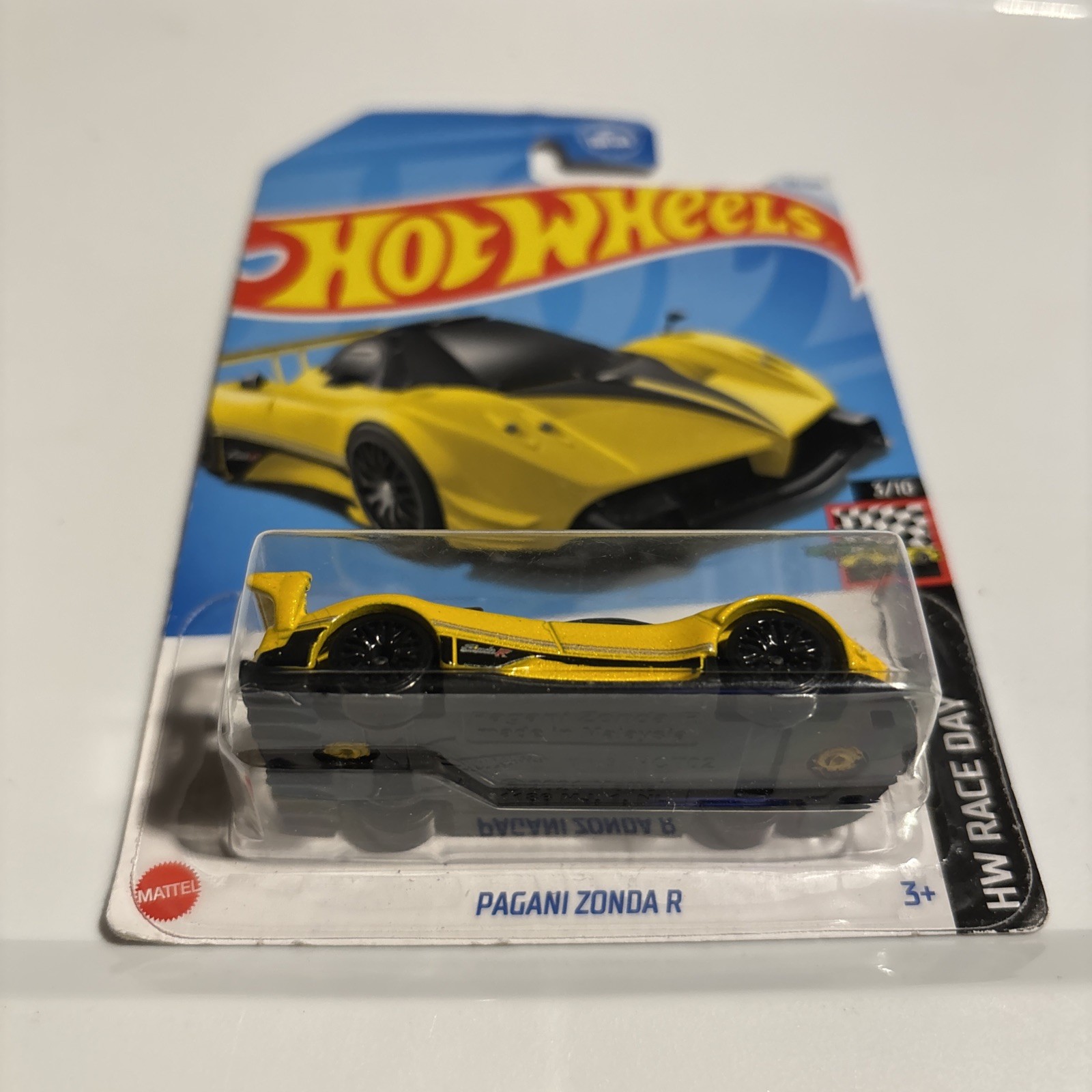 Pagani Zonda R #99 Yellow Race Day 3/10 2024 Hot Wheels
