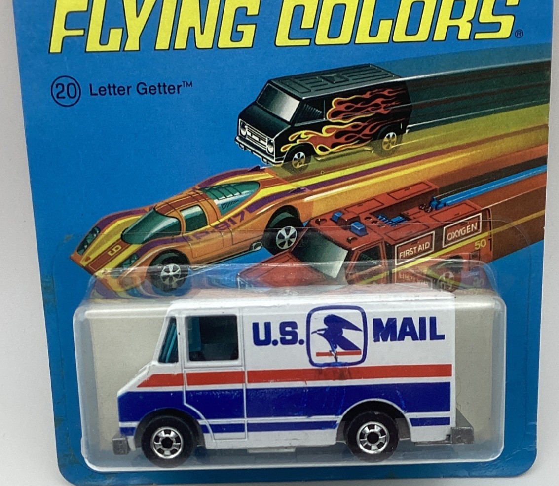Hot Wheels vintage 1977 Letter Getter, #9643 U.S. Mail truck on near mint card