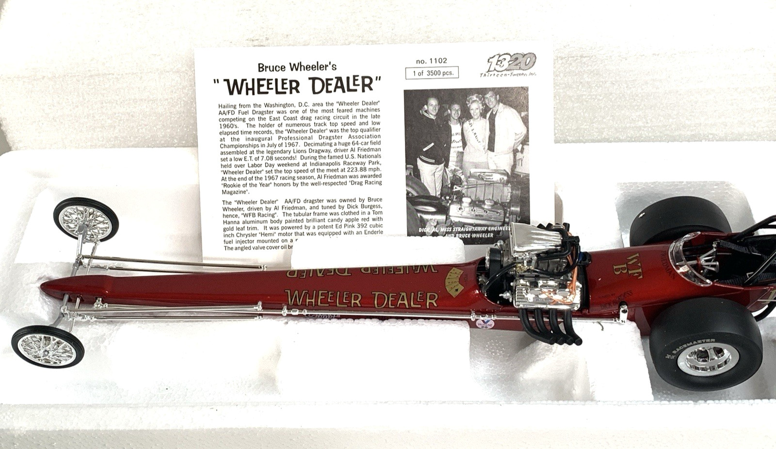 The Fuelers 1320 Bruce Wheeler’s WHEELER DEALER 1/24 Dragster #1102 NIB