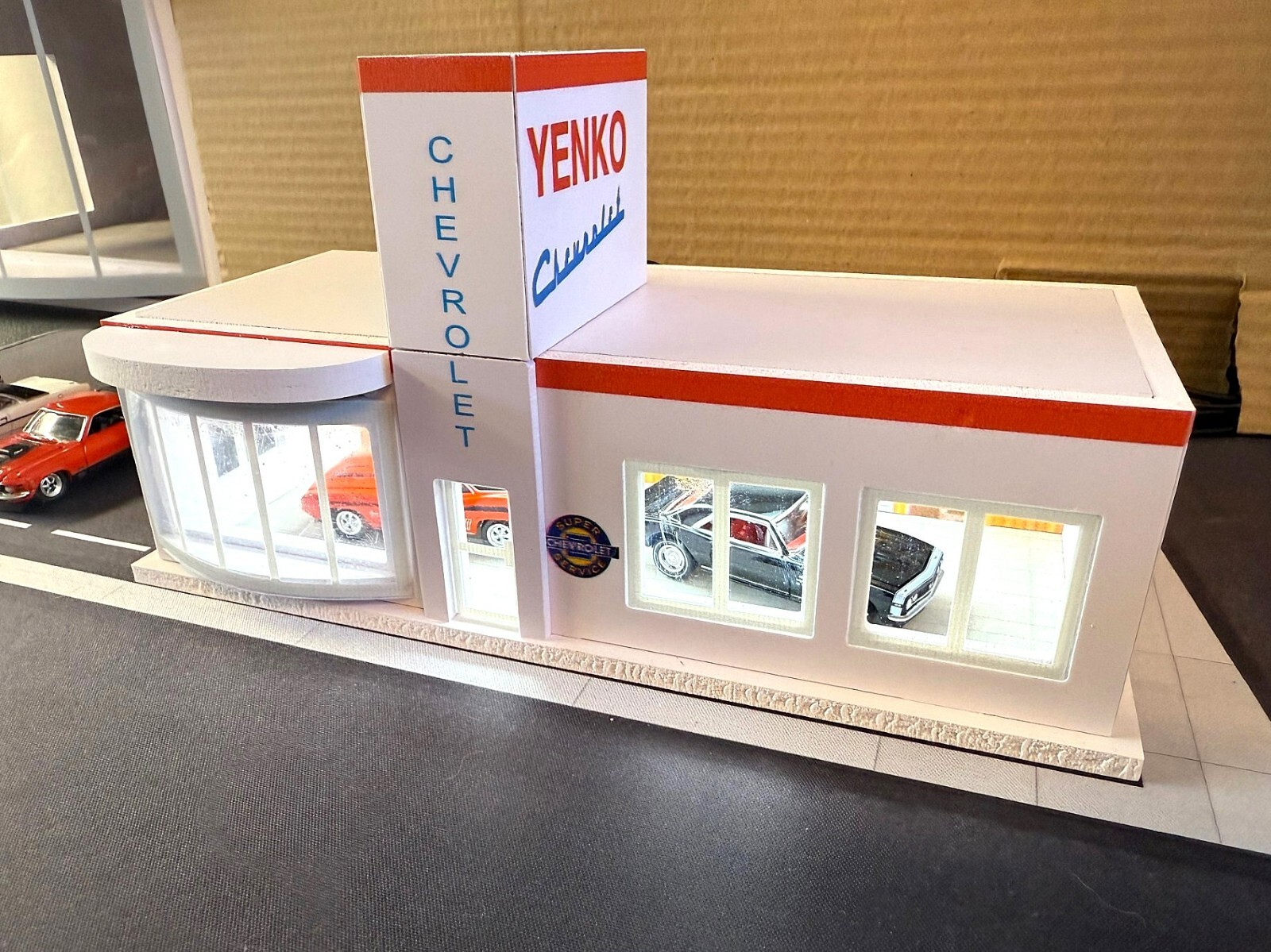 1/64 SCALE, YENKO CHEVROLET SHOWROOM DIORAMA!