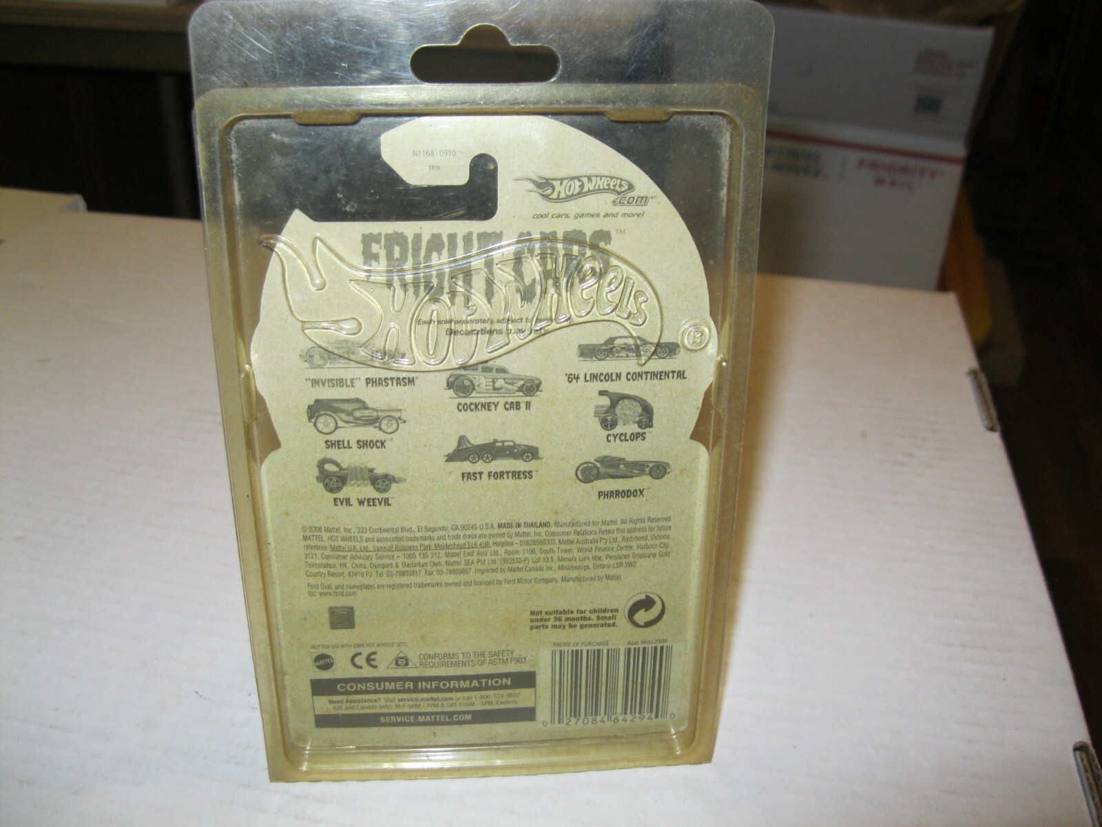 Hot Wheels 2008 Fright Cars Invisible Phastasm Halloween Clear Transparant