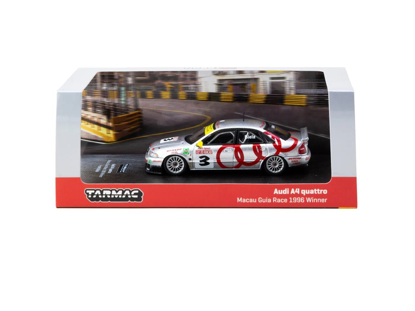 Tarmac Works 1:64 Audi A4 Quattro #3 Macau Guia 1996 Winner – Hobby64