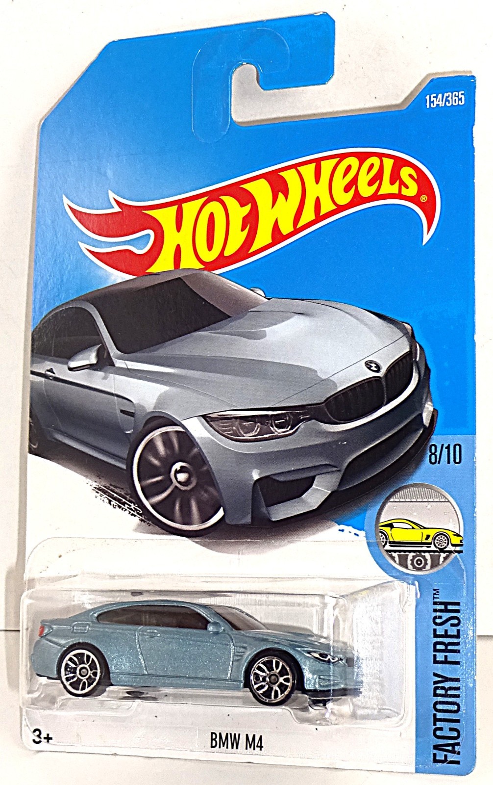Hot Wheels 2017 Factory Fresh Series #154 BMW M4 Mtflk Blue w/ J5s