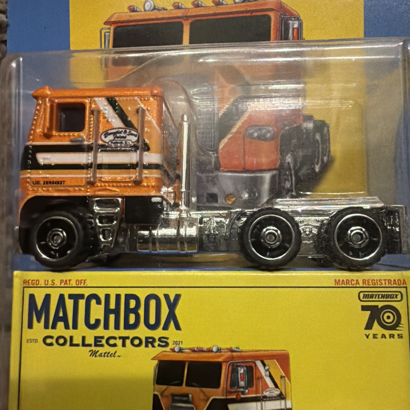 2023 Matchbox Collectors Premium 1979 Freightliner FLT Orange