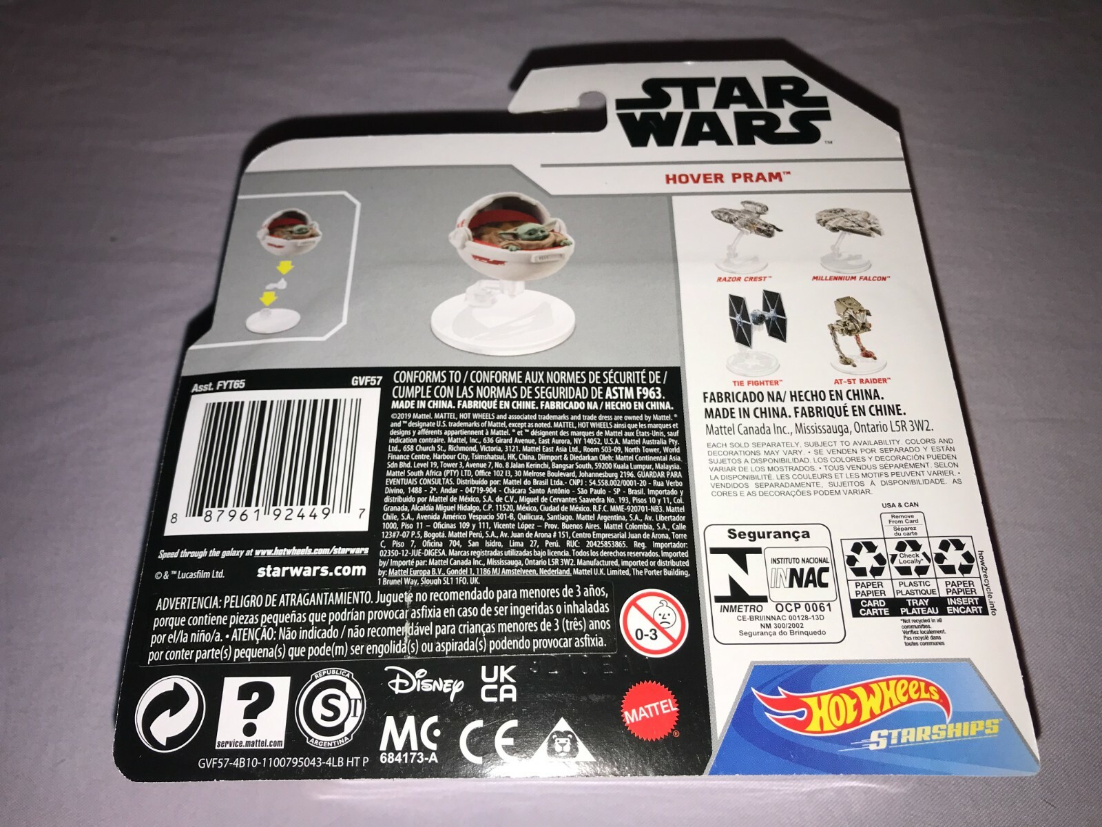 Hot Wheels Star Wars STARSHIPS THE CHILD HOVER PRAM THE MANDALORIAN **NEW**