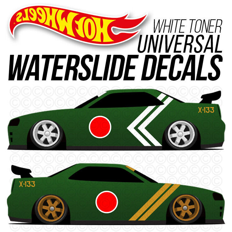1/64 Scale ZERO FIGHTER WaterSlide Decals White Toner Universal for Hot Wheels