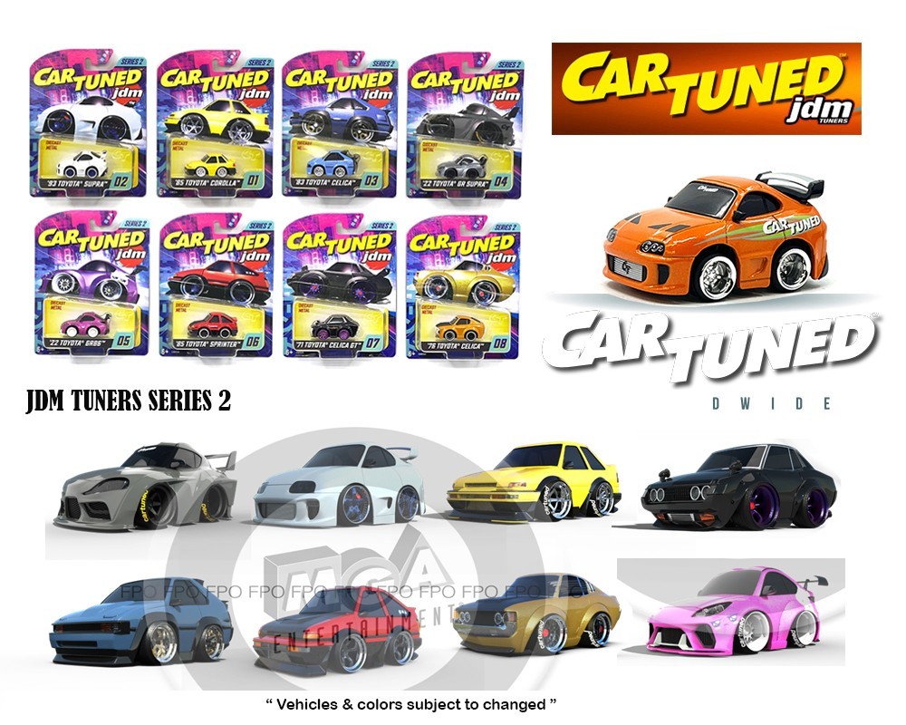 CarTuned Series 2 JDM Tuners Assortment Set of 8 Cars 1/64