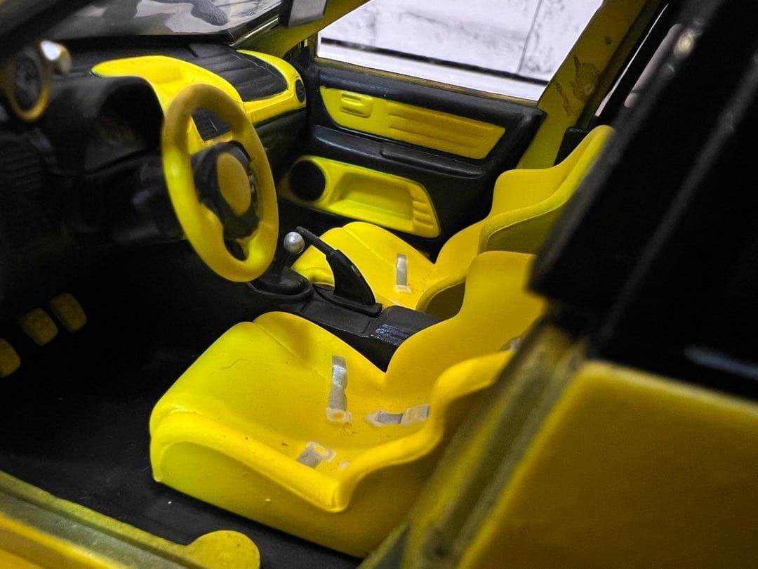 Rare 1/24 Lexus IS300 (Altezza) Model Car Yellow Finish Used
