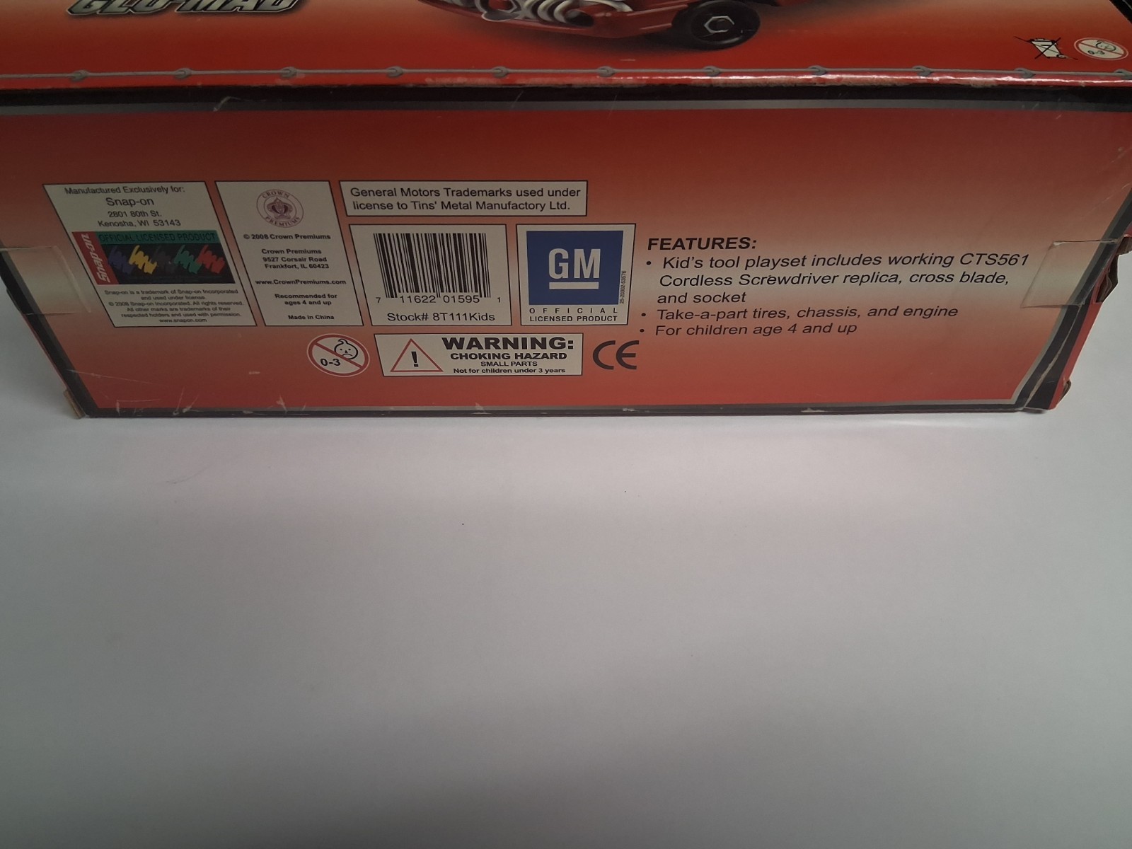 Vintage Snap-on GLO-MAD 1957 Chevy Take A Part Kids Tool Set,Working Screwdriver
