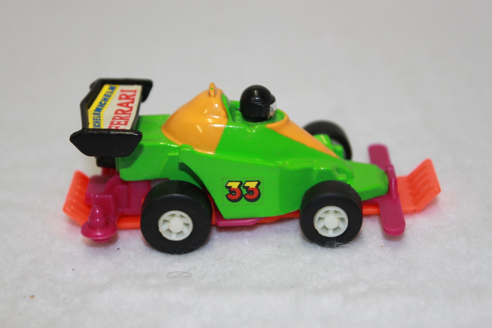 Vintage Micheln Ferrari Die Cast and Plastic Toy Car Green #33 Made In China