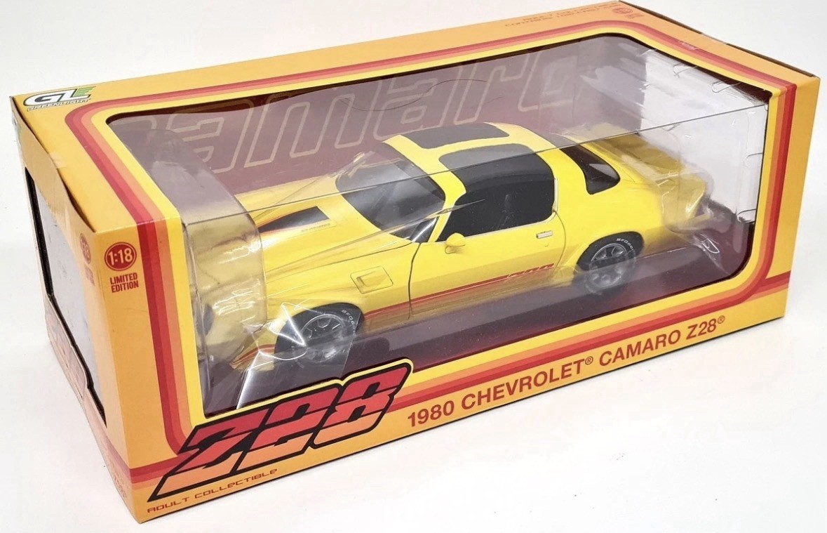 1980 Chevrolet Camaro Z/28 Bright Yellow Greenlight Diecast 1/18 Us Seller !