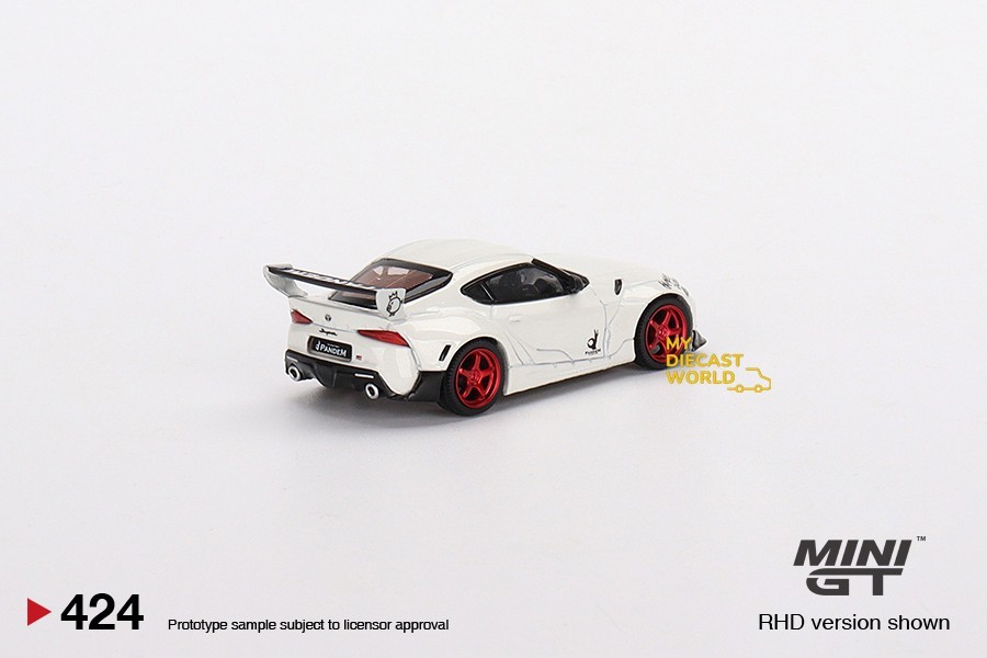 1:64 Mini GT #424 Pandem Toyota GR Supra V1.0 Pearl White MGT00424