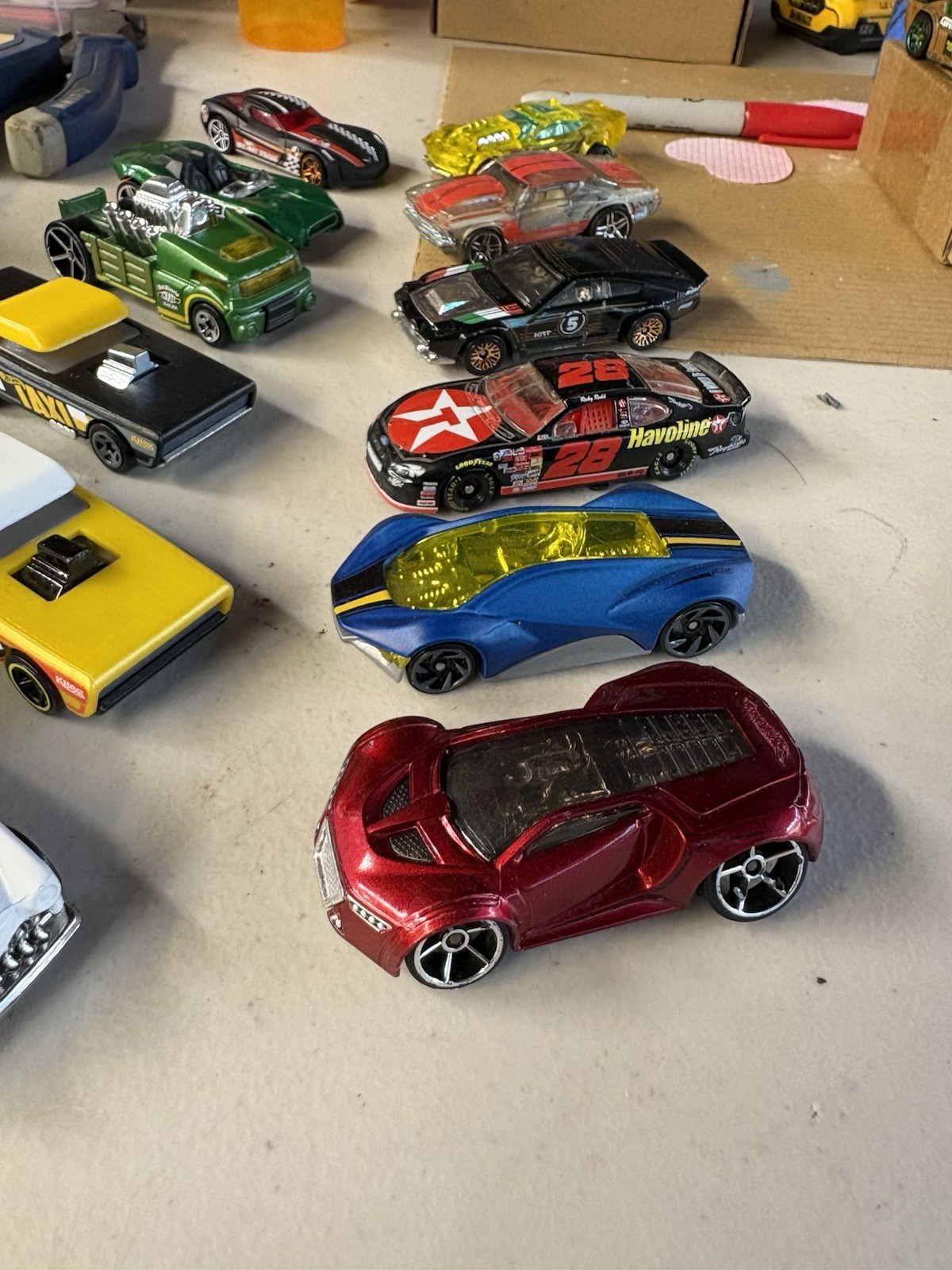 Loose Hot Wheels 11 Assorted Hot Wheels Plus 1 NASCAR. Lot Of 12