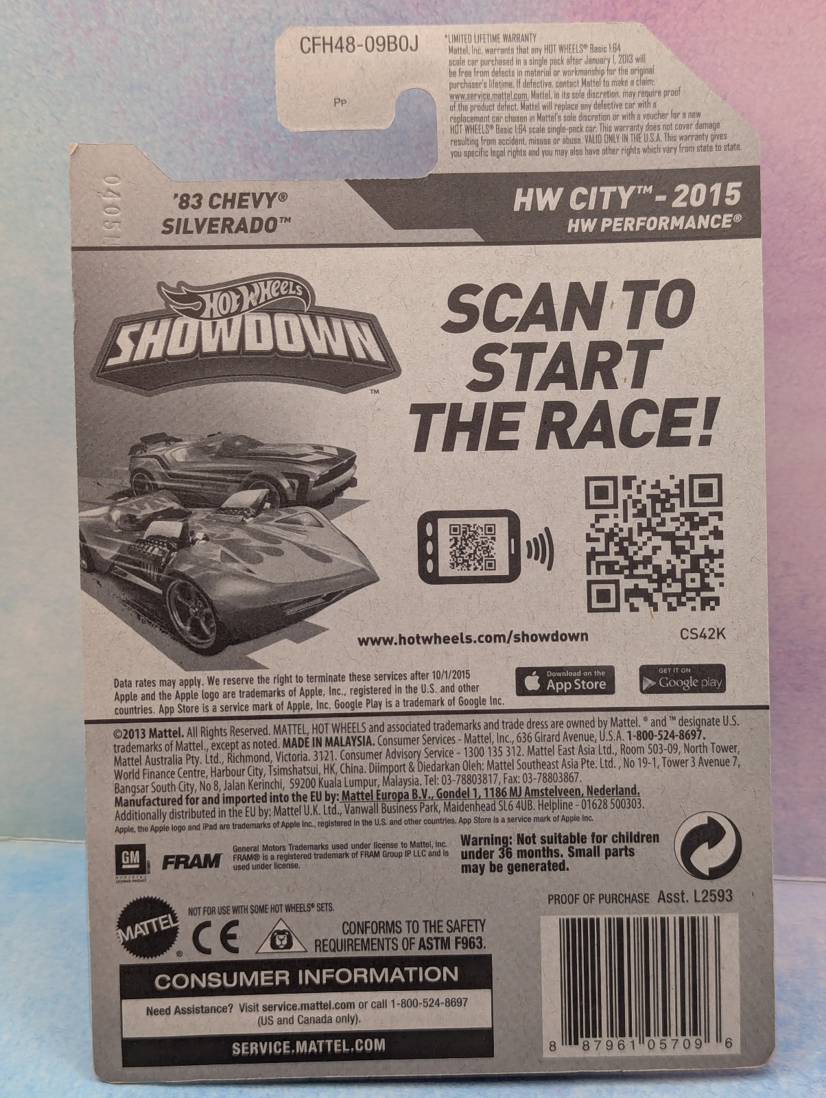 VHTF 2015 Hot Wheels ’83 CHEVY SILVERADO #16 ∞ orange truck; FRAM ∞ PERFORMANCE