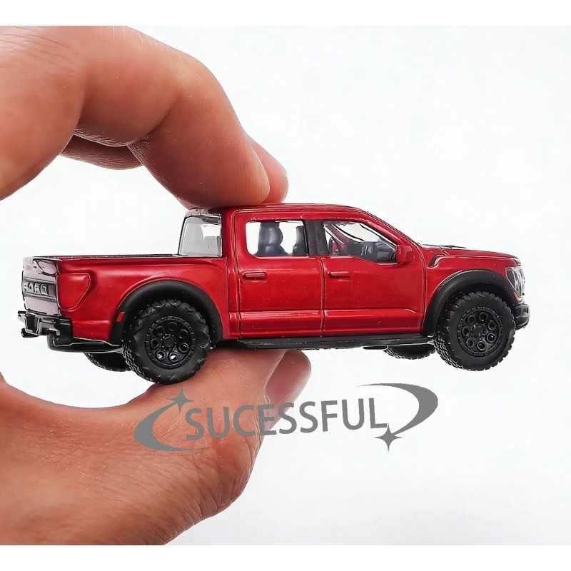 Bburago 1:64 Red 2024 Ford F-150 Raptor Pickup Truck Diecast Model