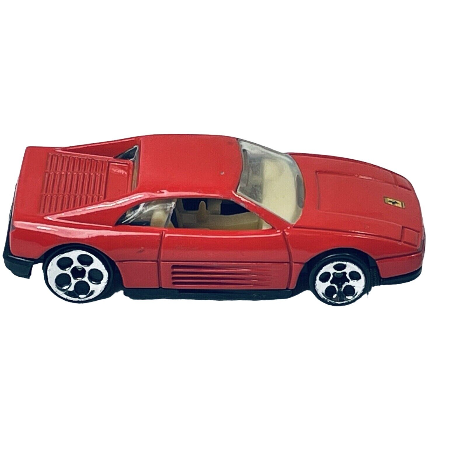 Hot Wheels 1998 Ferrari 348 – Red with Tan Interior Black 5 Dot Wheels