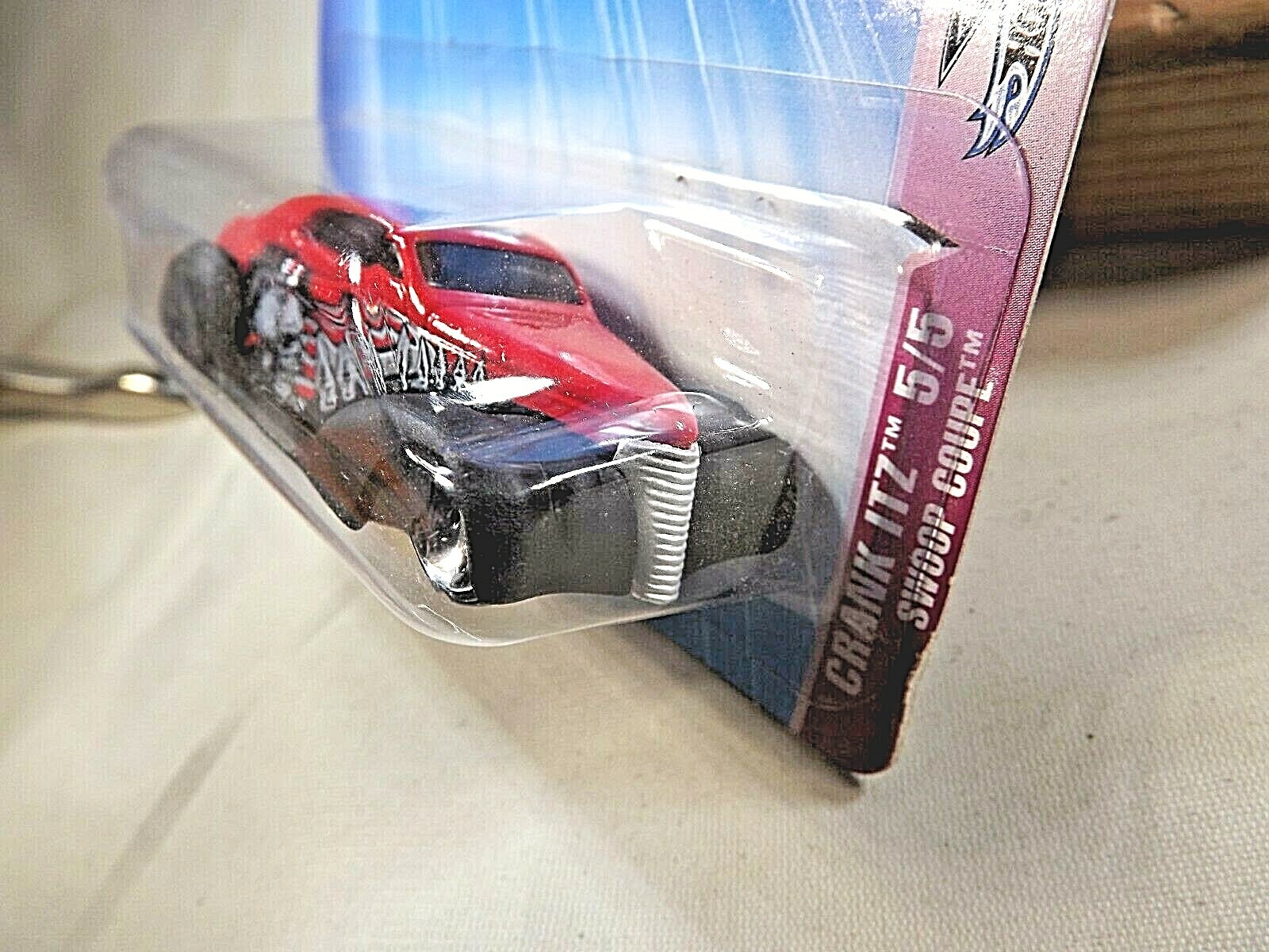 2004 Hot Wheels #147 Crank Itz 5/5 SWOOP COUPE Red-Black w/5 Sp-5Dot Dish Spoke