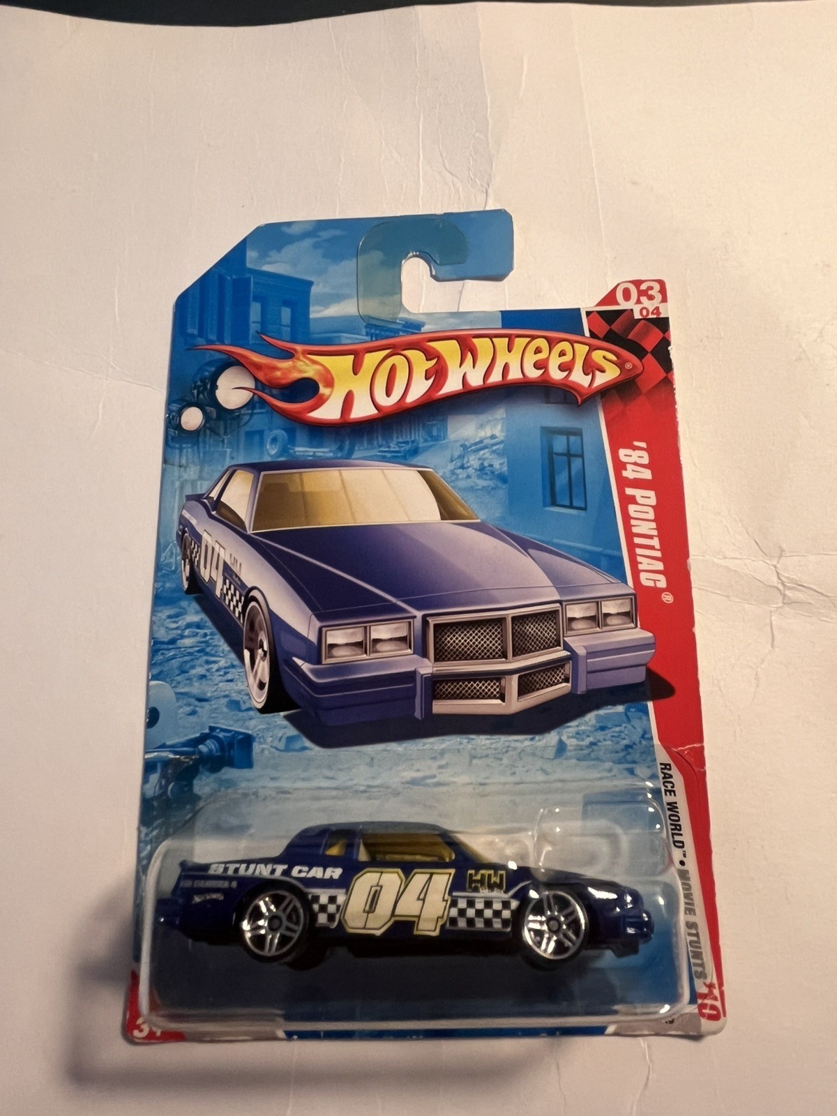 2010 Hot Wheels #175 Race World-Movie Stunts 3/4 ’84 PONTIAC Blue Variant w/Pr5s