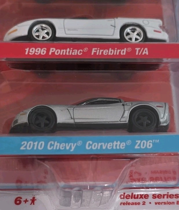 Auto World 1:64 Target Exclusive 4-Pack Mustang SVO Camaro Firebird Corvette New