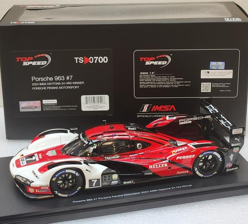 Porsche 963 #7 Porsche Penske Motorsport 2024 IMSA Dayton TOP SPEED 1/18 #TS0700