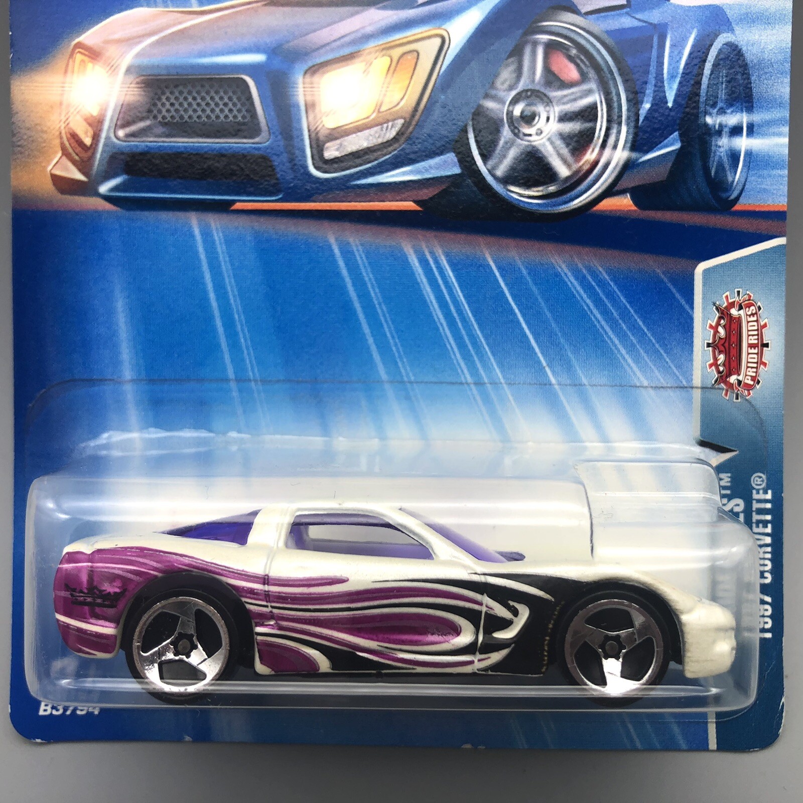 Hot Wheels Chevrolet Chevy Corvette 1997 Corvette Car Pride Rides Diecast #196