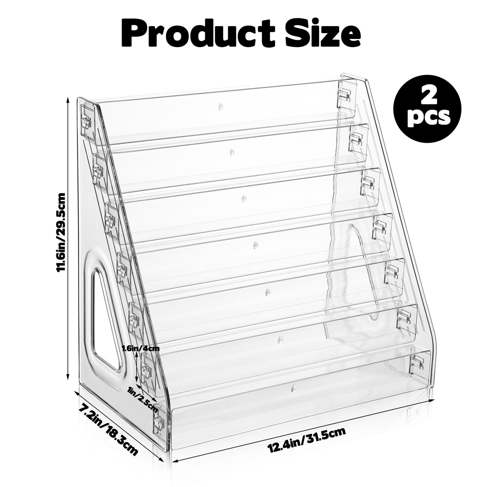 2 Pack 7 Layers Clear Display Shelf for Funko Pop,Mini 2 Pcs,