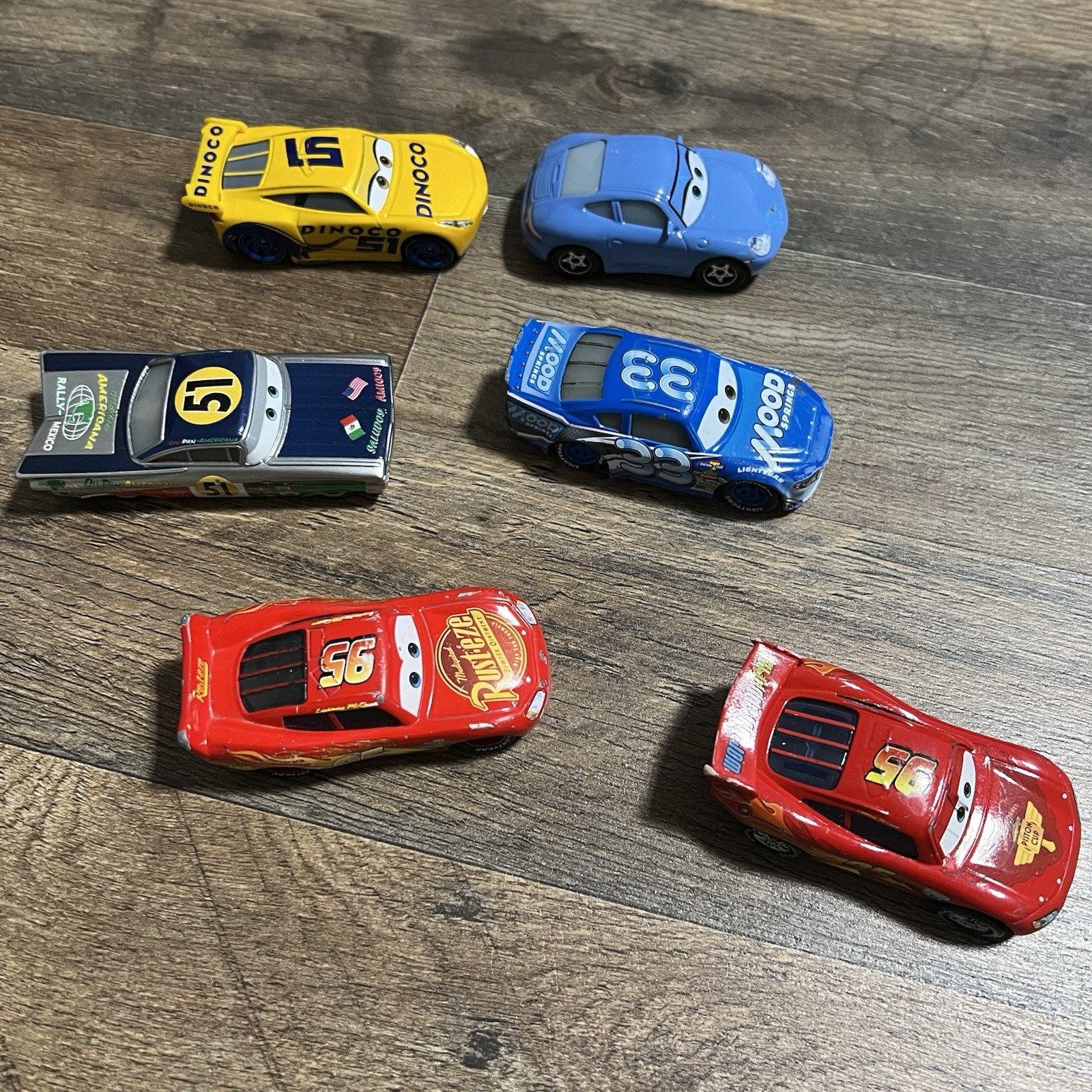 Pixar Cars Mixed Lot of 6 Toy Vehicles Disney – Lightning McQueen Ramone