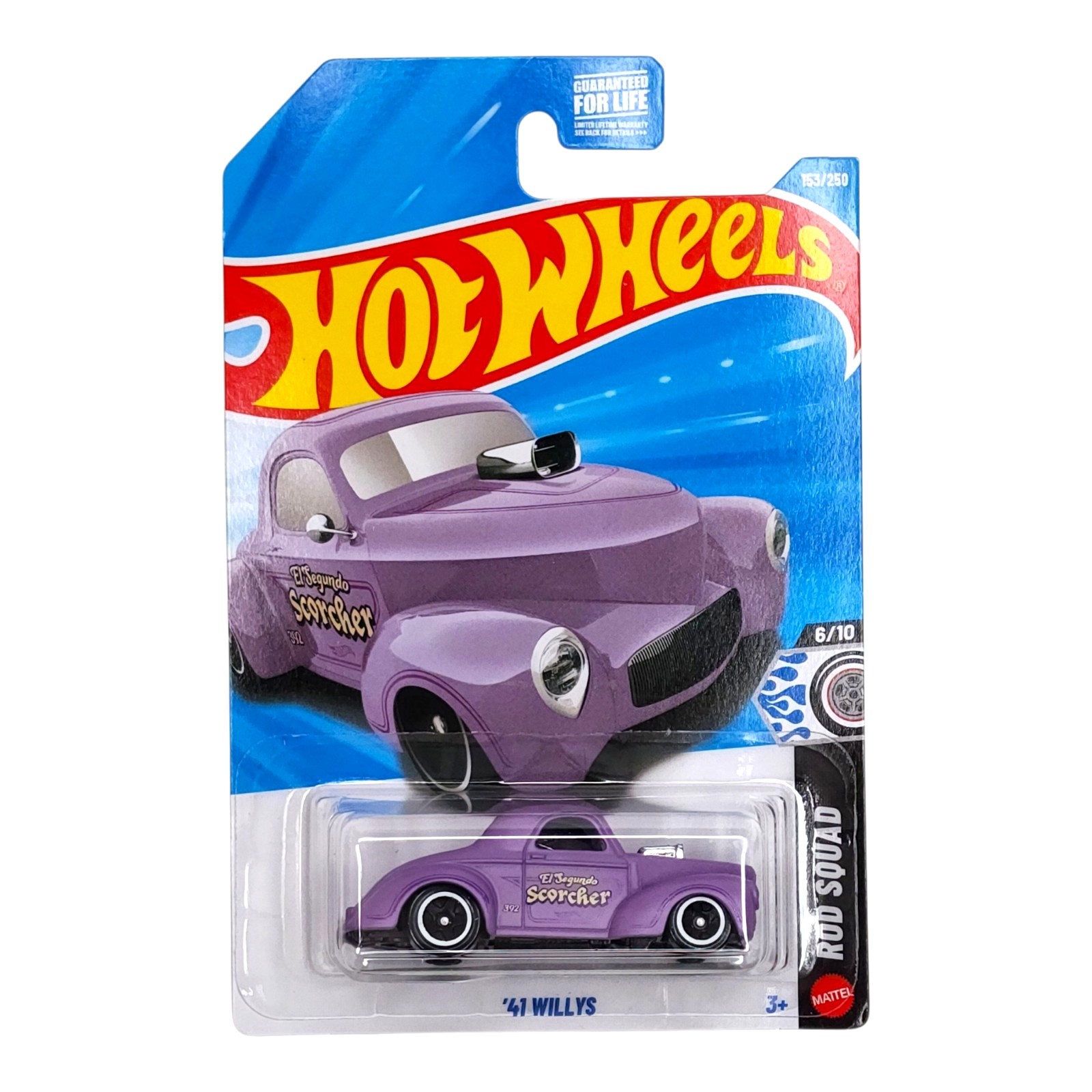 HOT WHEELS ’41 Willys Americar Lavender Rod Squad Mainline JJK01 2026