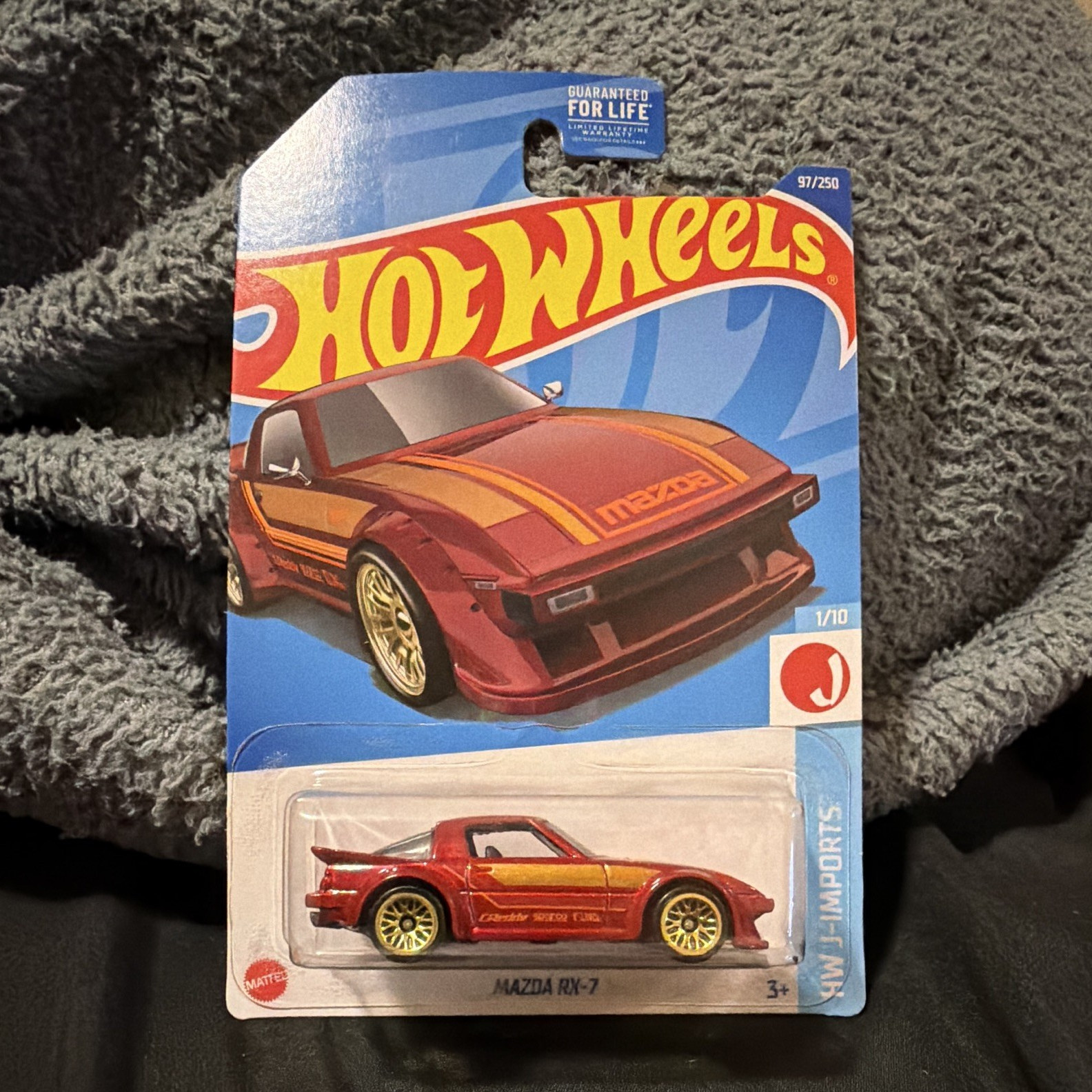 Hot Wheels HW J-Imports 2002 Mazda RX-7 Red/Gold Diecast 1/10 Unopened