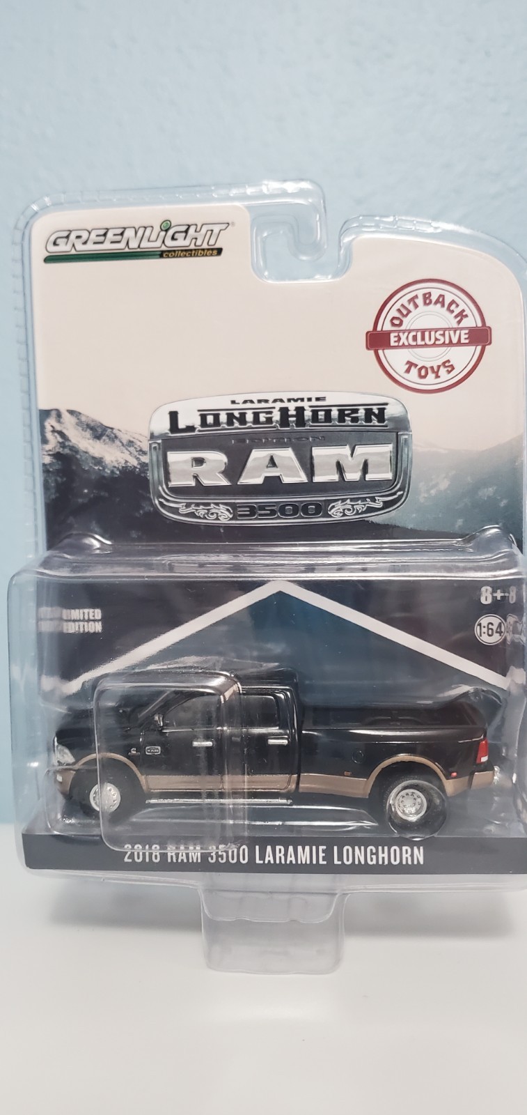 GreenLight 1:64 2018 Ram 3500 Laramie Longhorn Die-cast Black
