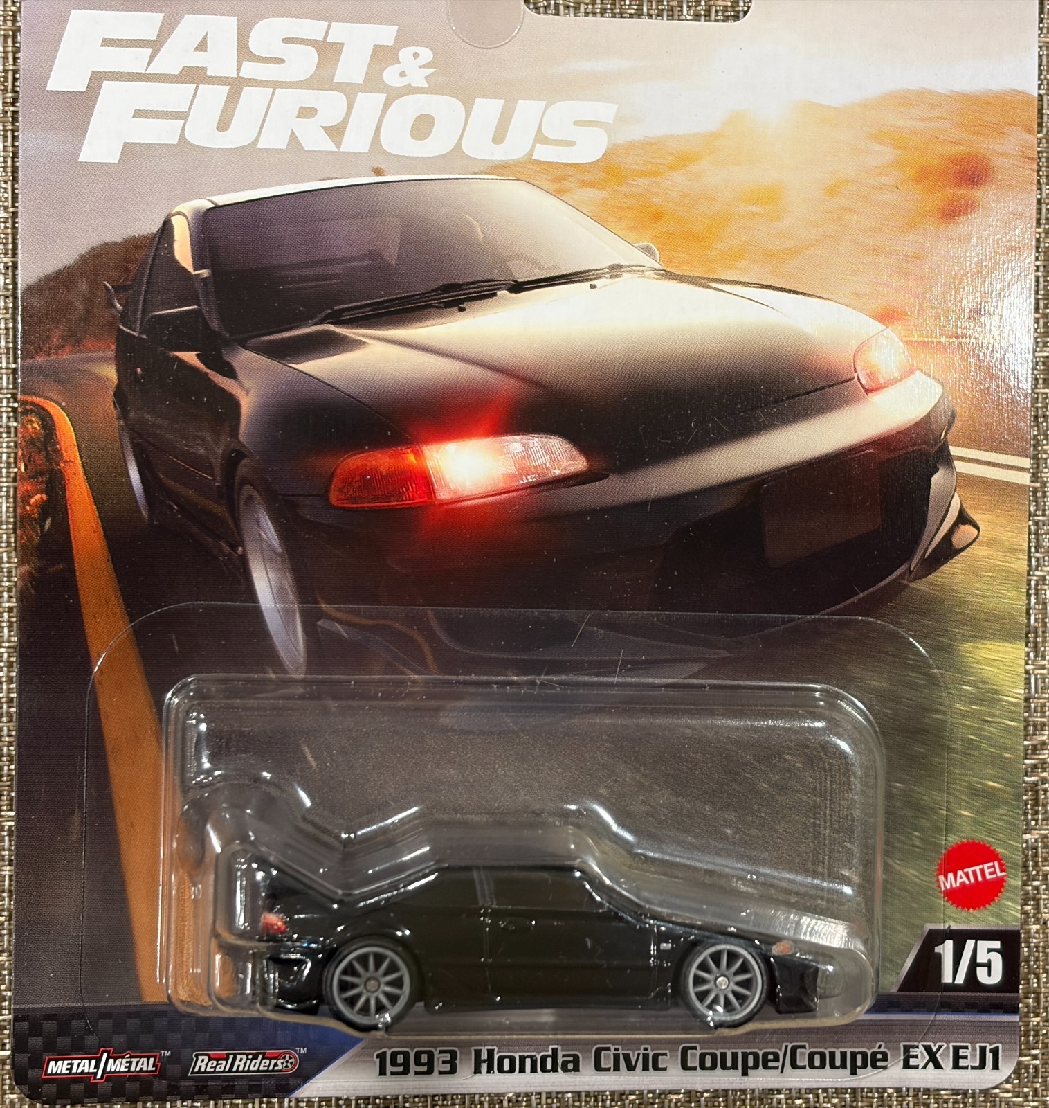 2025 Hot Wheels Fast & Furious , 1993 Honda Civic Coupe EX EJ1 , Free Shipping !