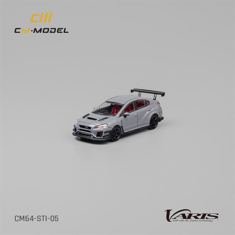 CM MODEL 1:64 STI/WRX Varis Widebody 1.0/2.0 Gray Diecast Model Car