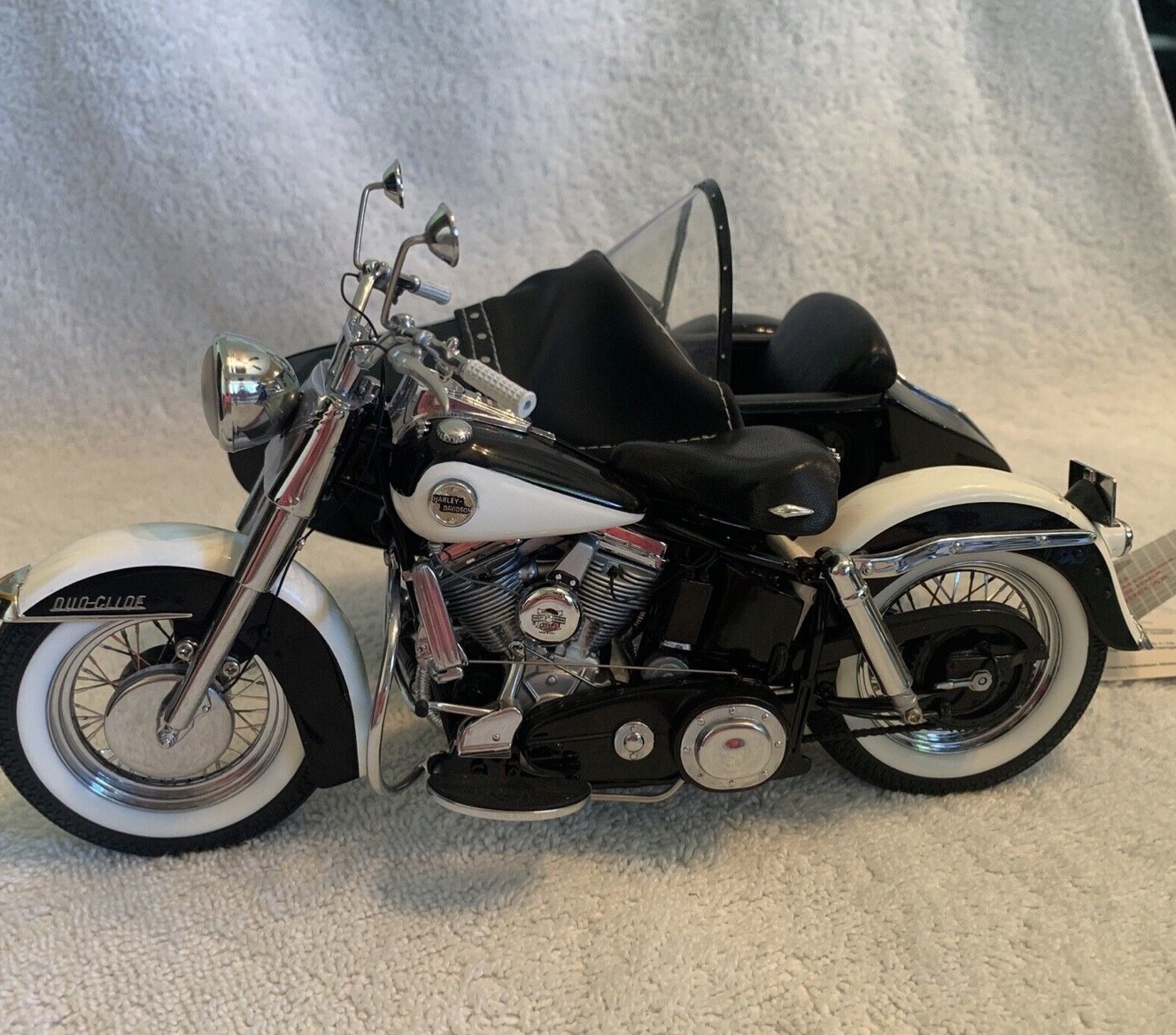 Franklin mint 1:10 1958 Harley Davidson Duo glide with Side car classic model 12
