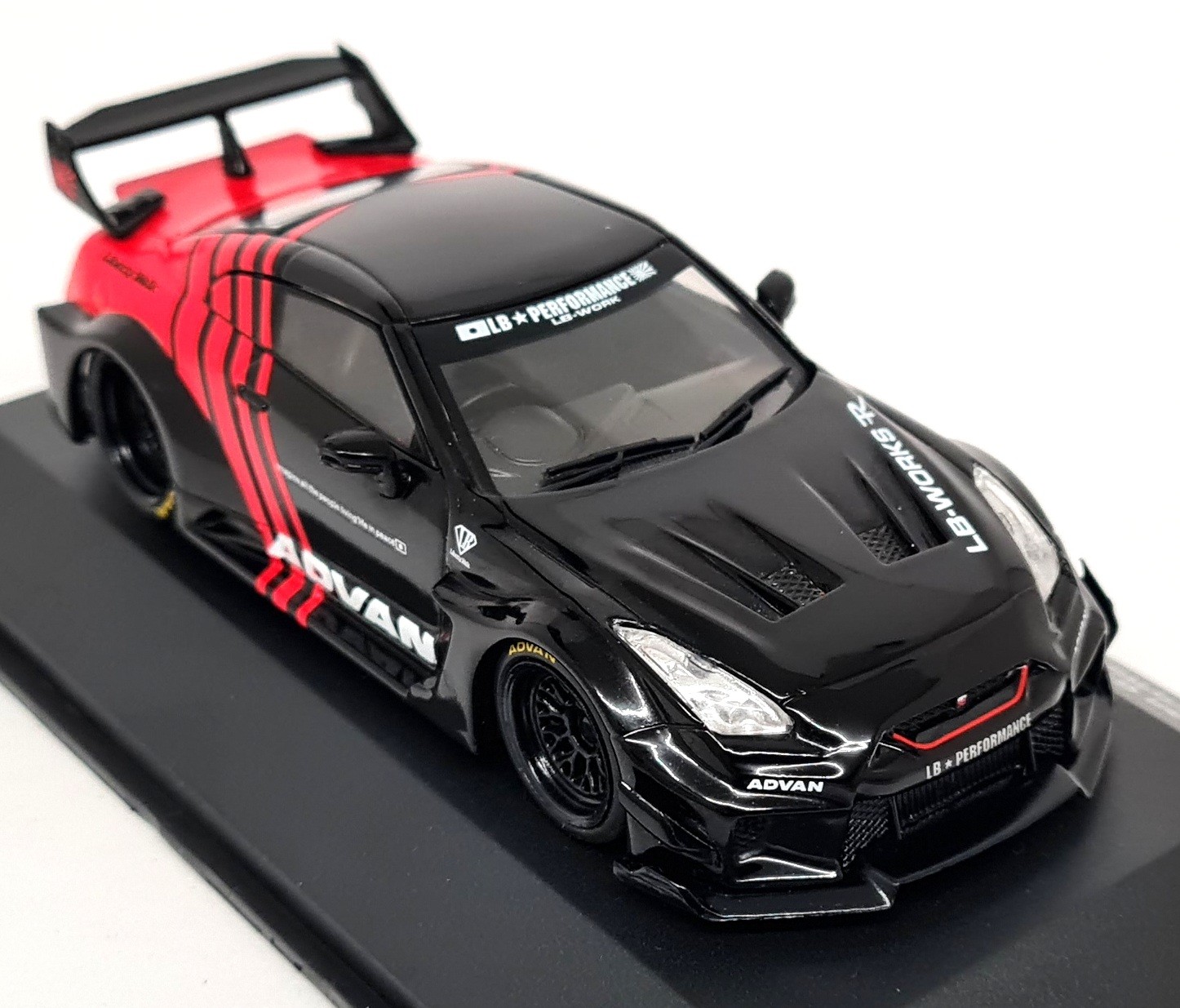 Solido 1/43 Nissan GT-R R35 Advan Liberty Walk Body Kit Black Diecast Model Car