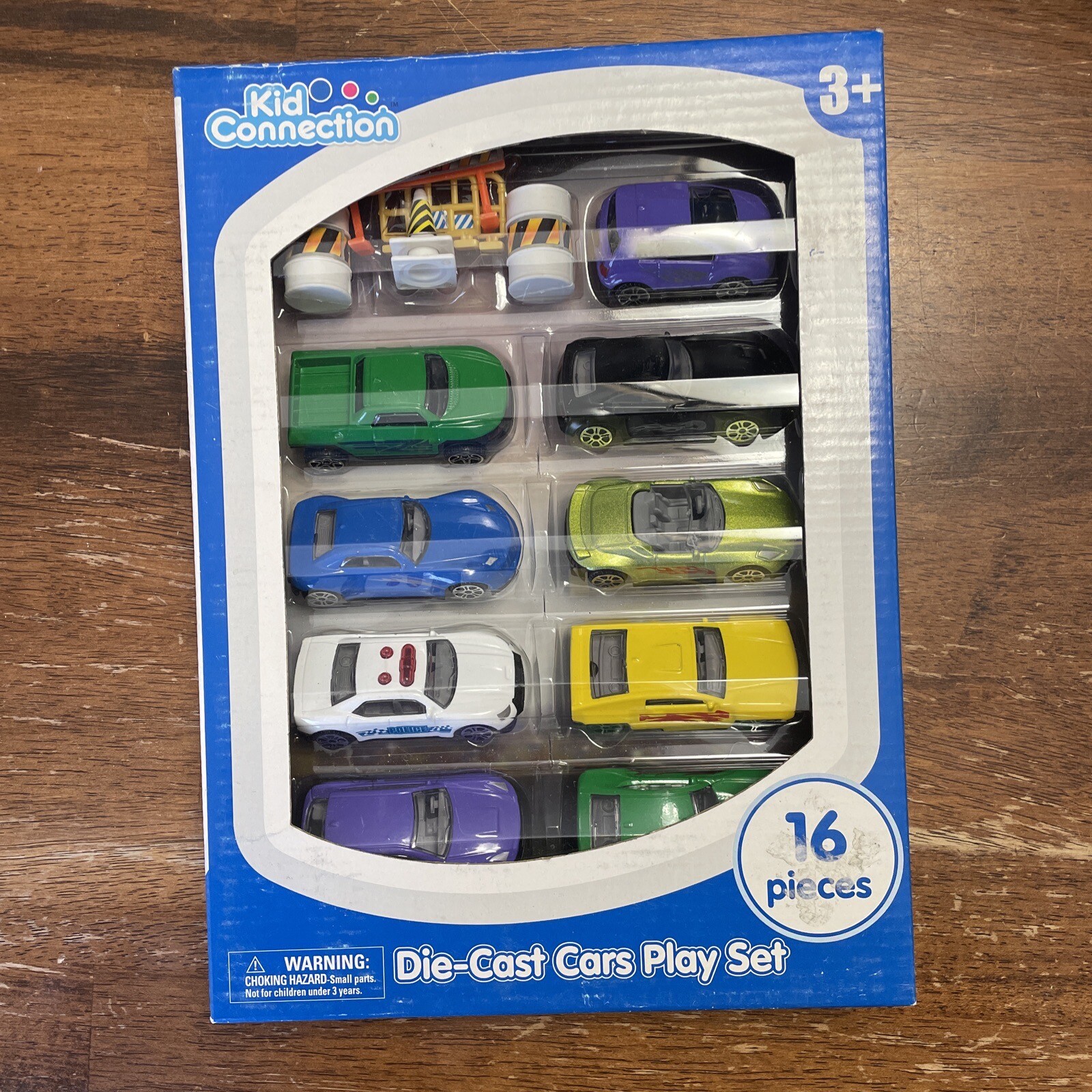 16 Pieces Die-Cast Cars Play Set Kid Connection Ages 3 and up