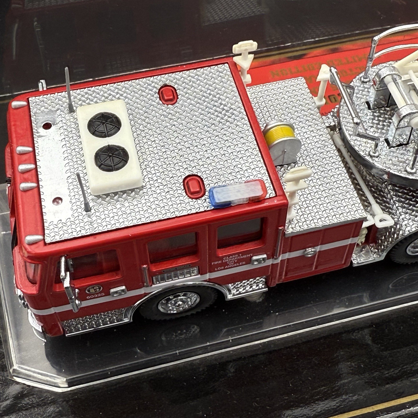 2 Pack 1/64 Mini Whelen Edge Blue Clear Red Lightbar Gray Top Police Fire EMS