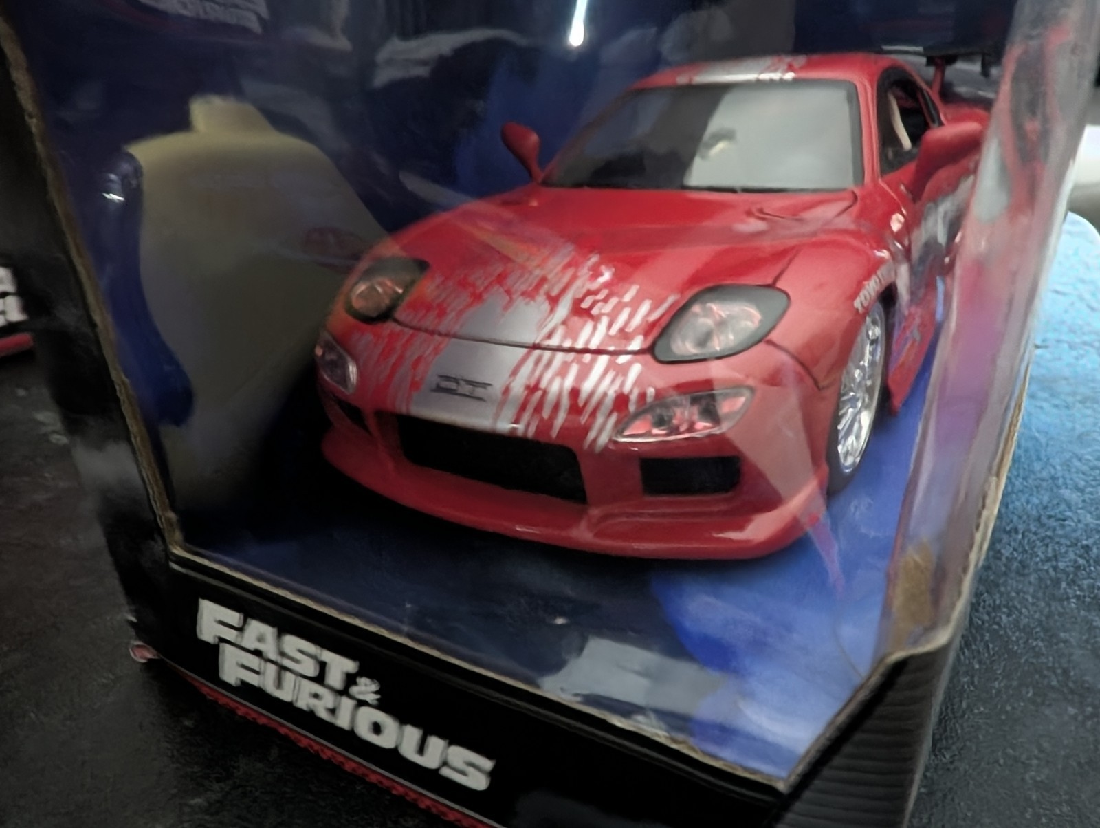 Fast & Furious 1:24 Dom’s 1993 Mazda RX-7 Diecast Red/Silver Unopened Box