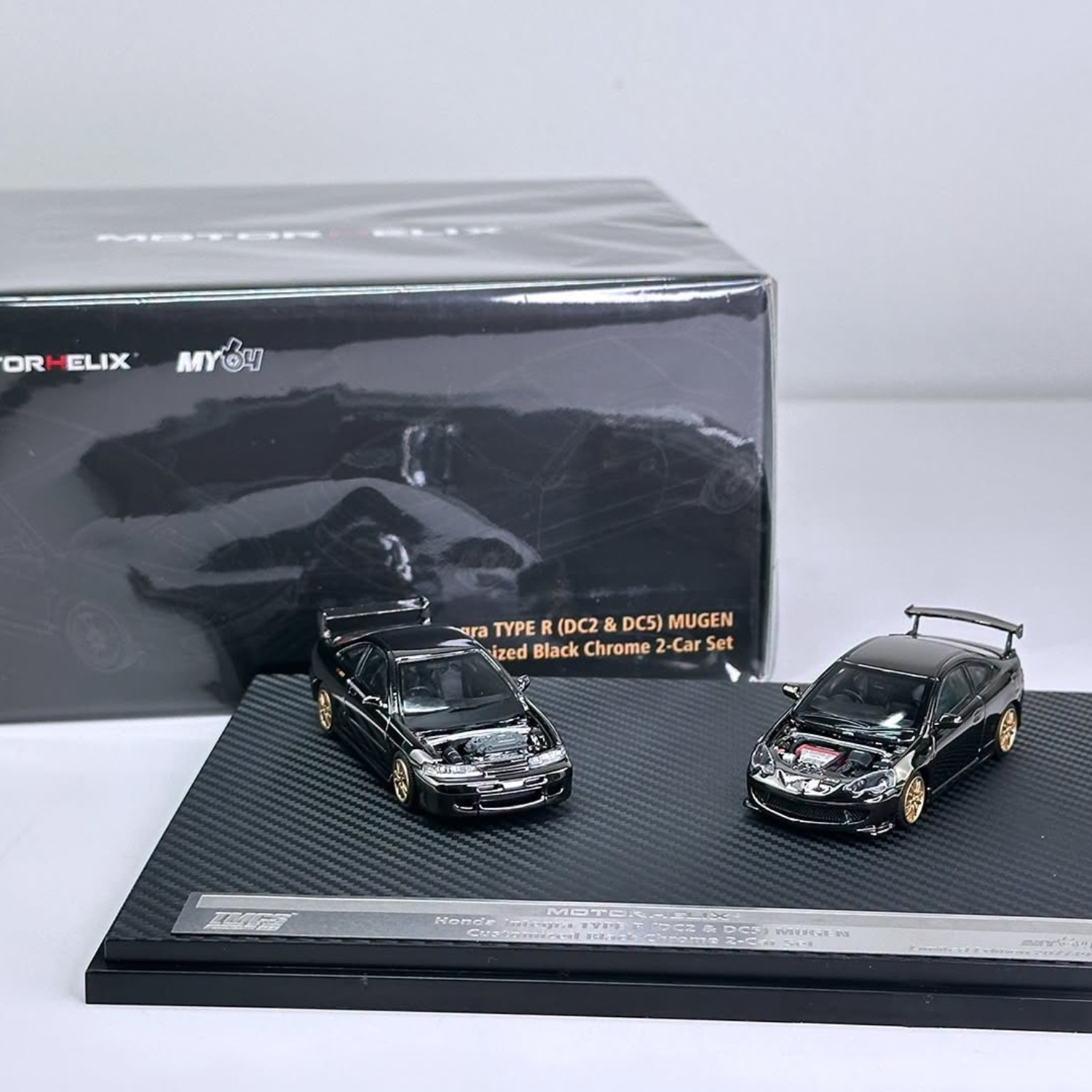Motorhelix Honda Integra Type R DC2 DC5 Mugen Black Chrome TMCS 2026 Set Sealed