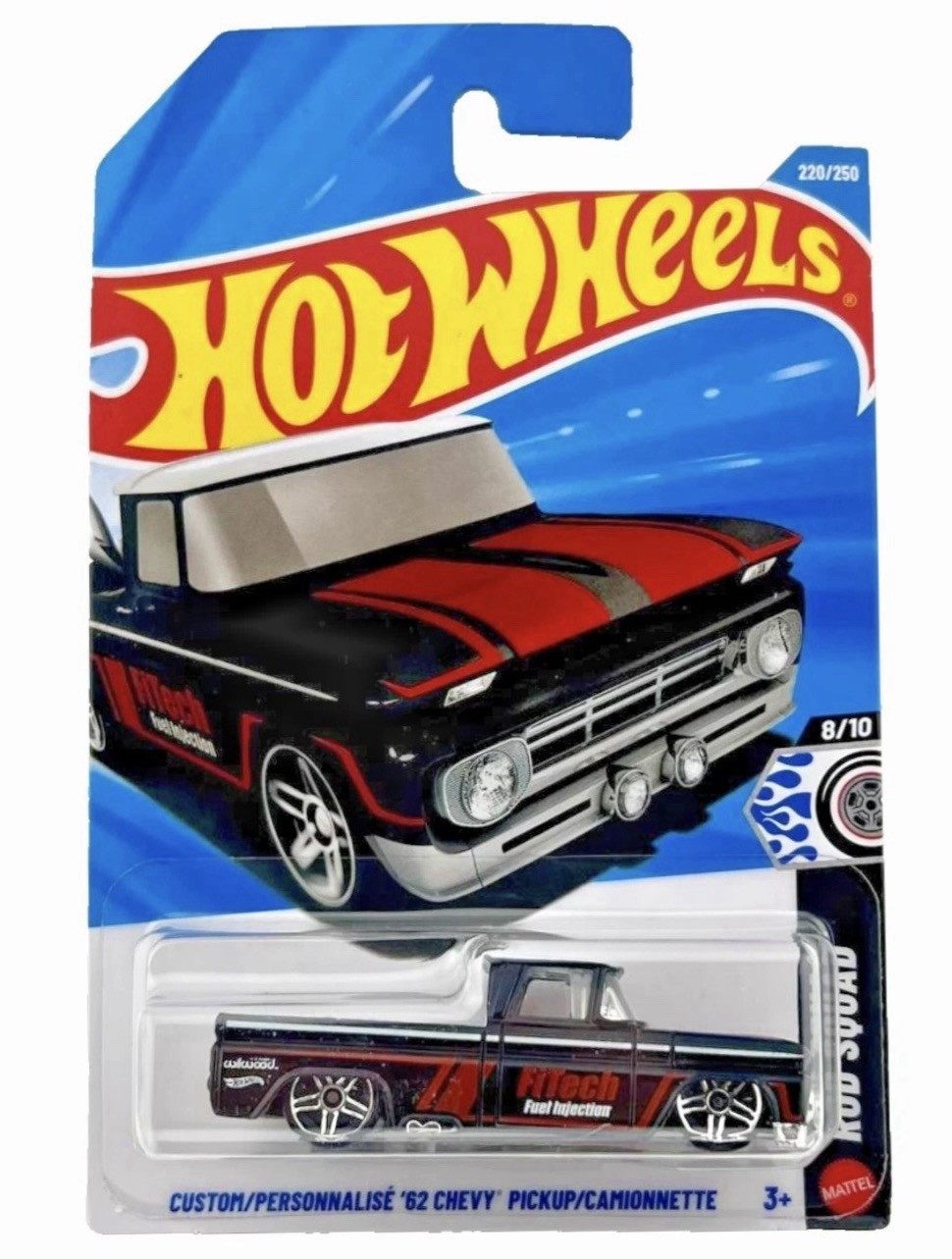 🔥Hot Wheels Rod Squad Custom ’62 Chevy Pickup FiTech L Case