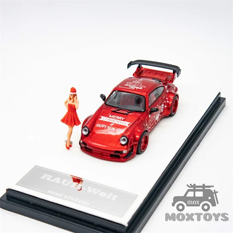 Mini Station 1:64 RWB 964 992 GT3 RS T1 VAN Metallic SUP Red Diecast Model Car