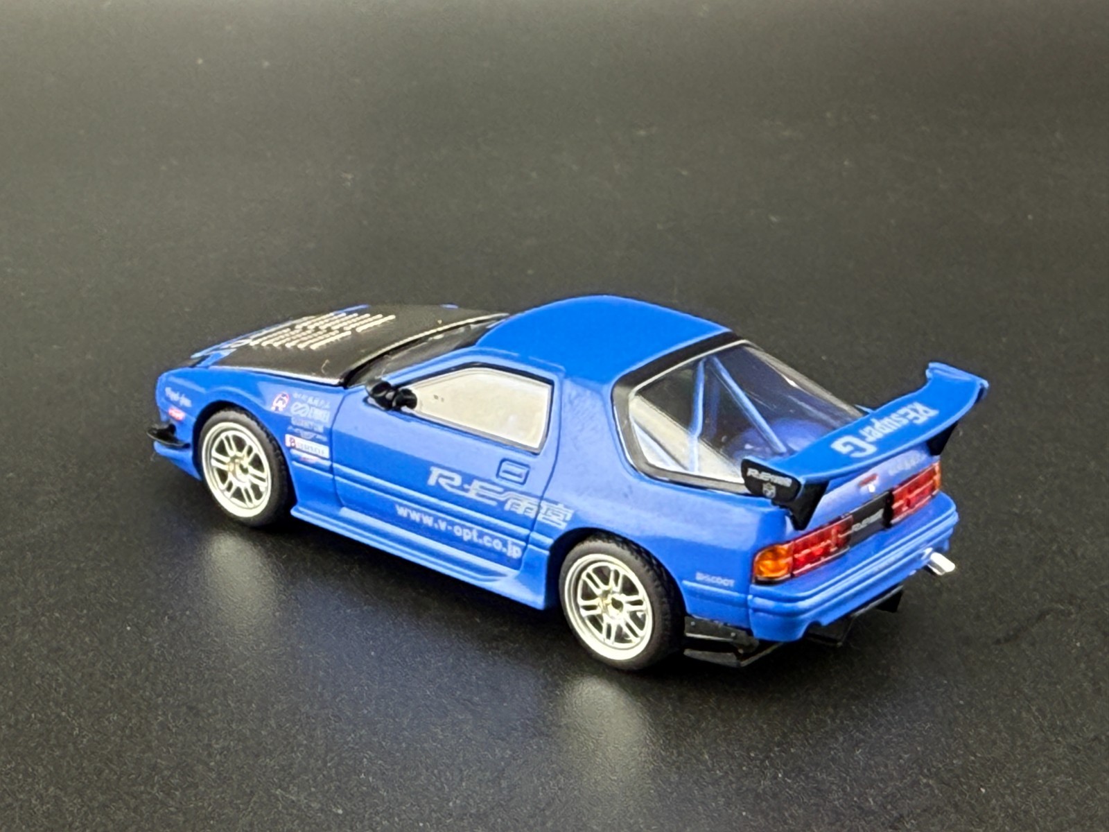 Pop Race Mazda RX7 FC3S RE-Amemiya Blue 640290 1/64