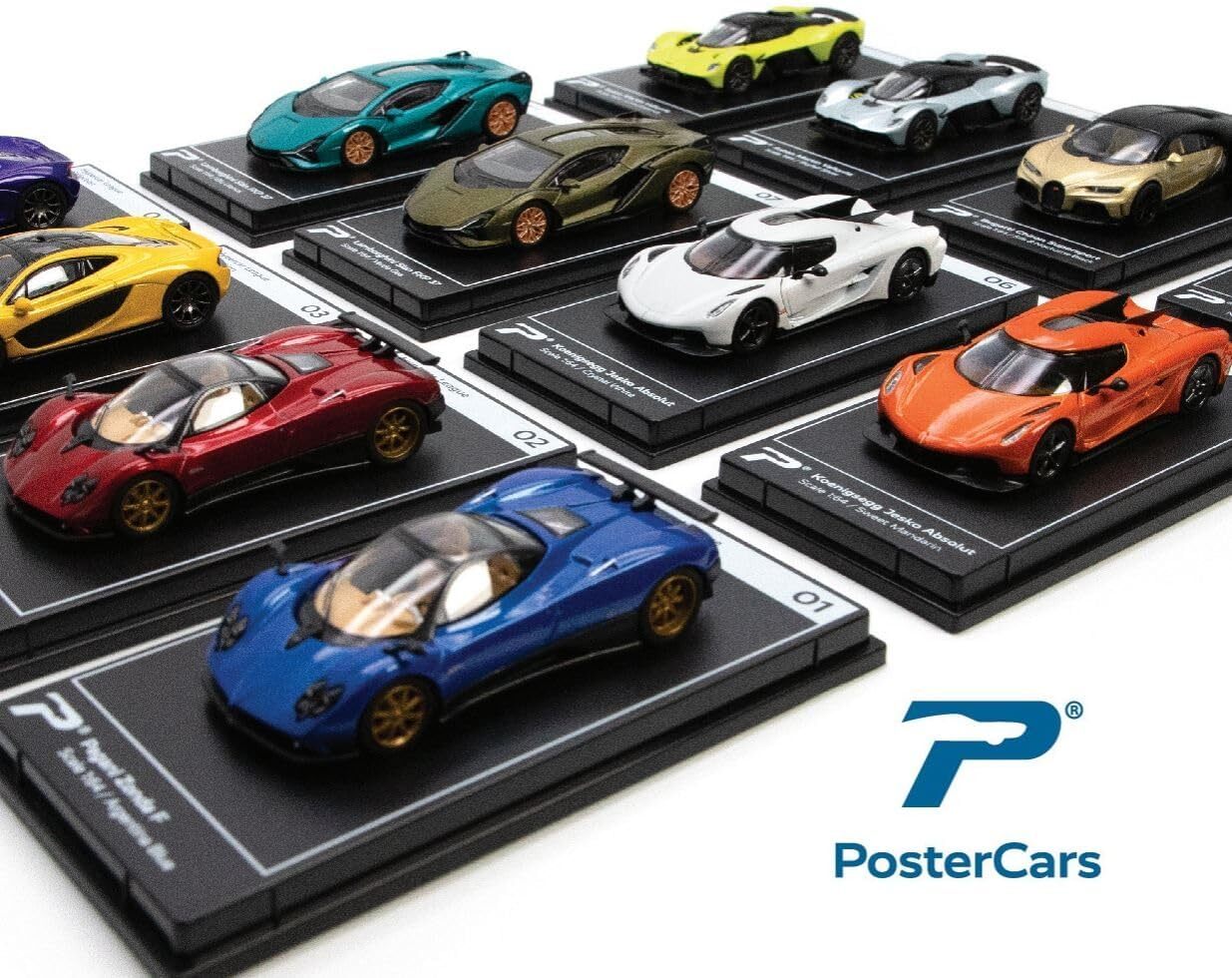 PosterCars 1:64 Scale Hypercar League Collection Diecast No 1-18 *Choose Number*