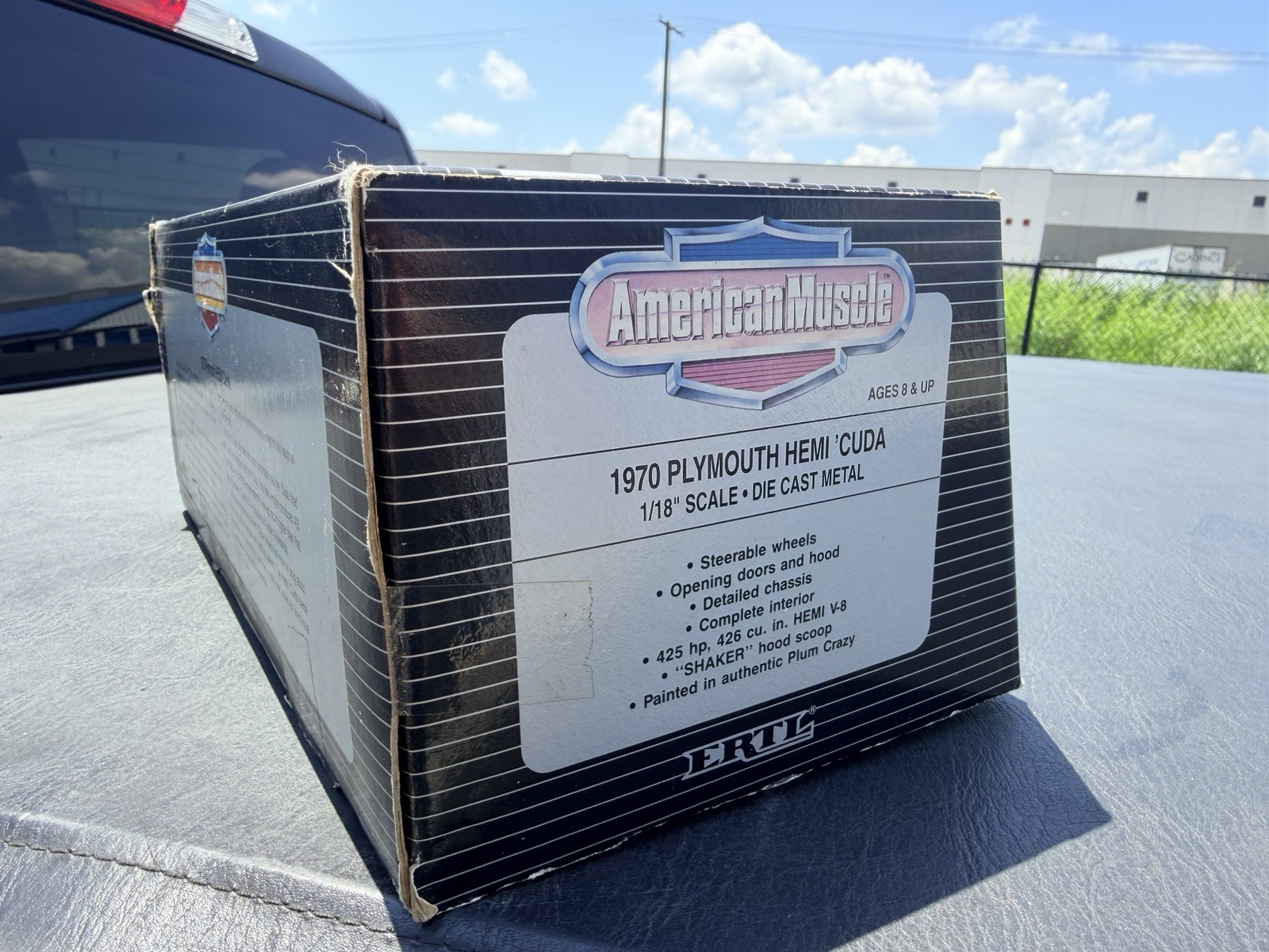 ERTL American Muscle – Purple – 1970 Plymouth Hemi CUDA 1/18- New Die Cast Metal