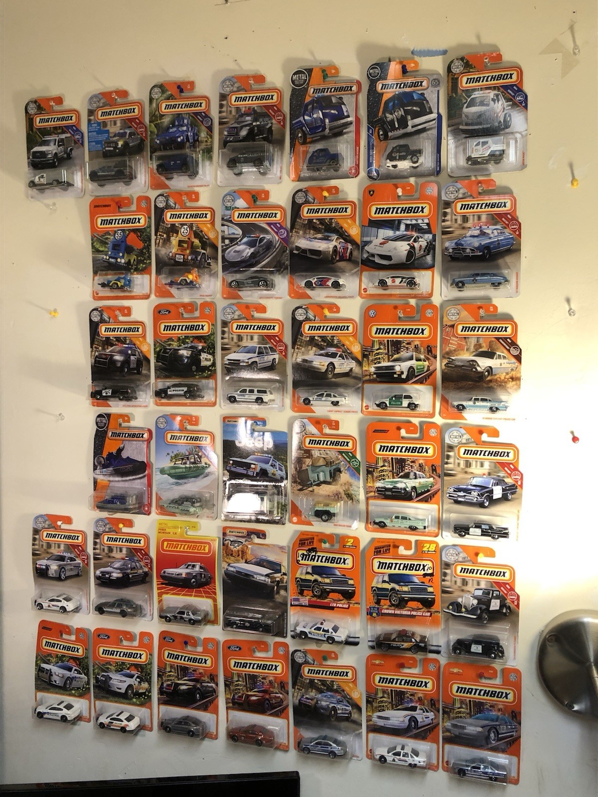 39 matchbox police cars lot New On Card Great Condition Vintage Various Years